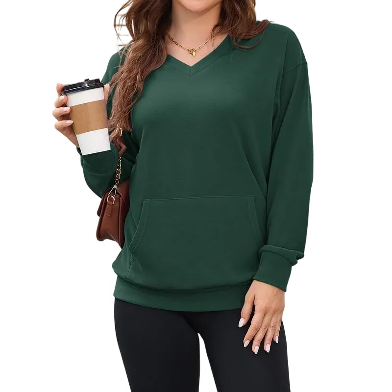 Women's Hoodless V-neck Sweatshirt
