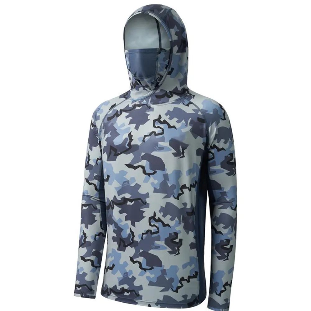 Men's UPF 50+ Camo Hoodie Shirt