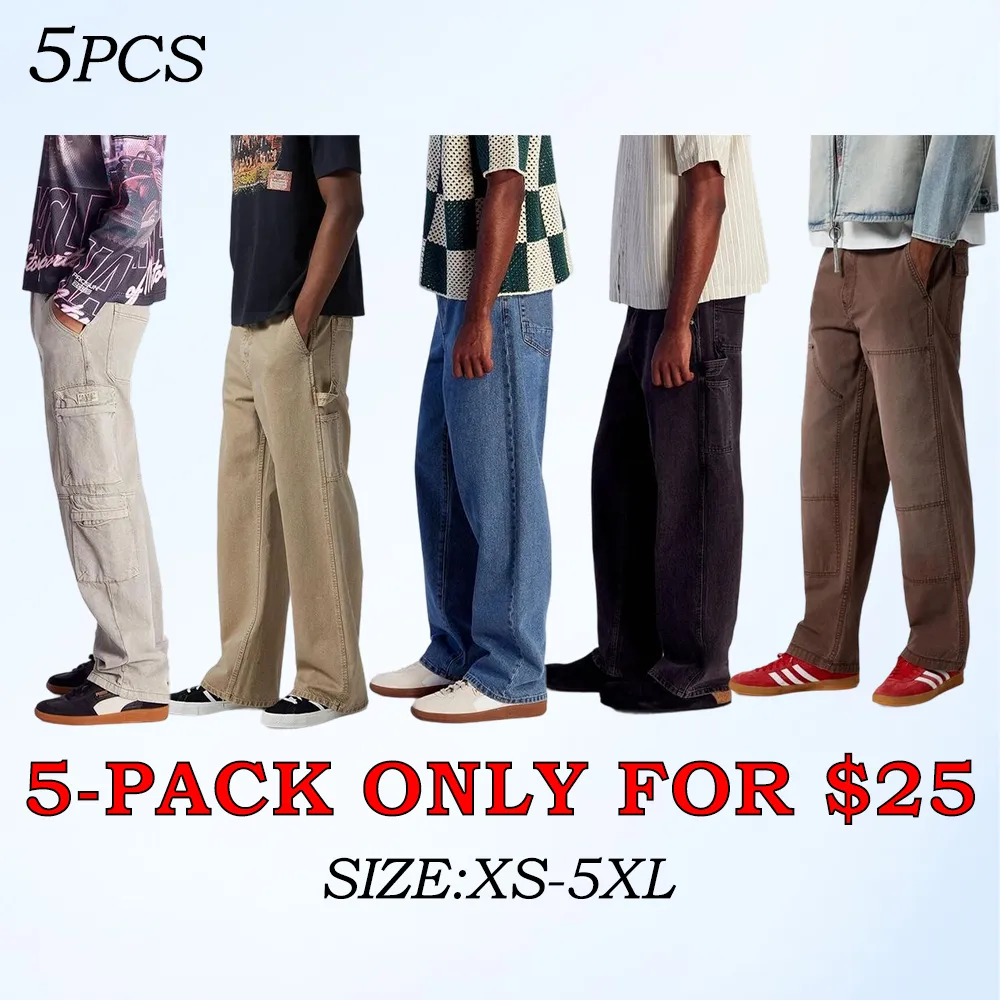 Men's Cotton Baggy Cargo Jeans