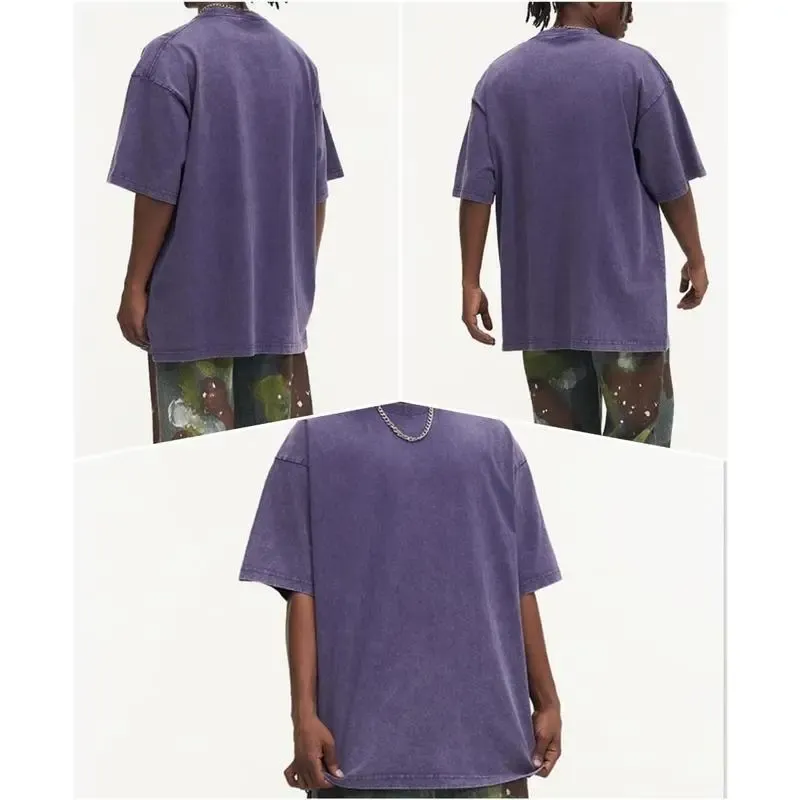 Men's Acid Wash Cotton T-Shirts