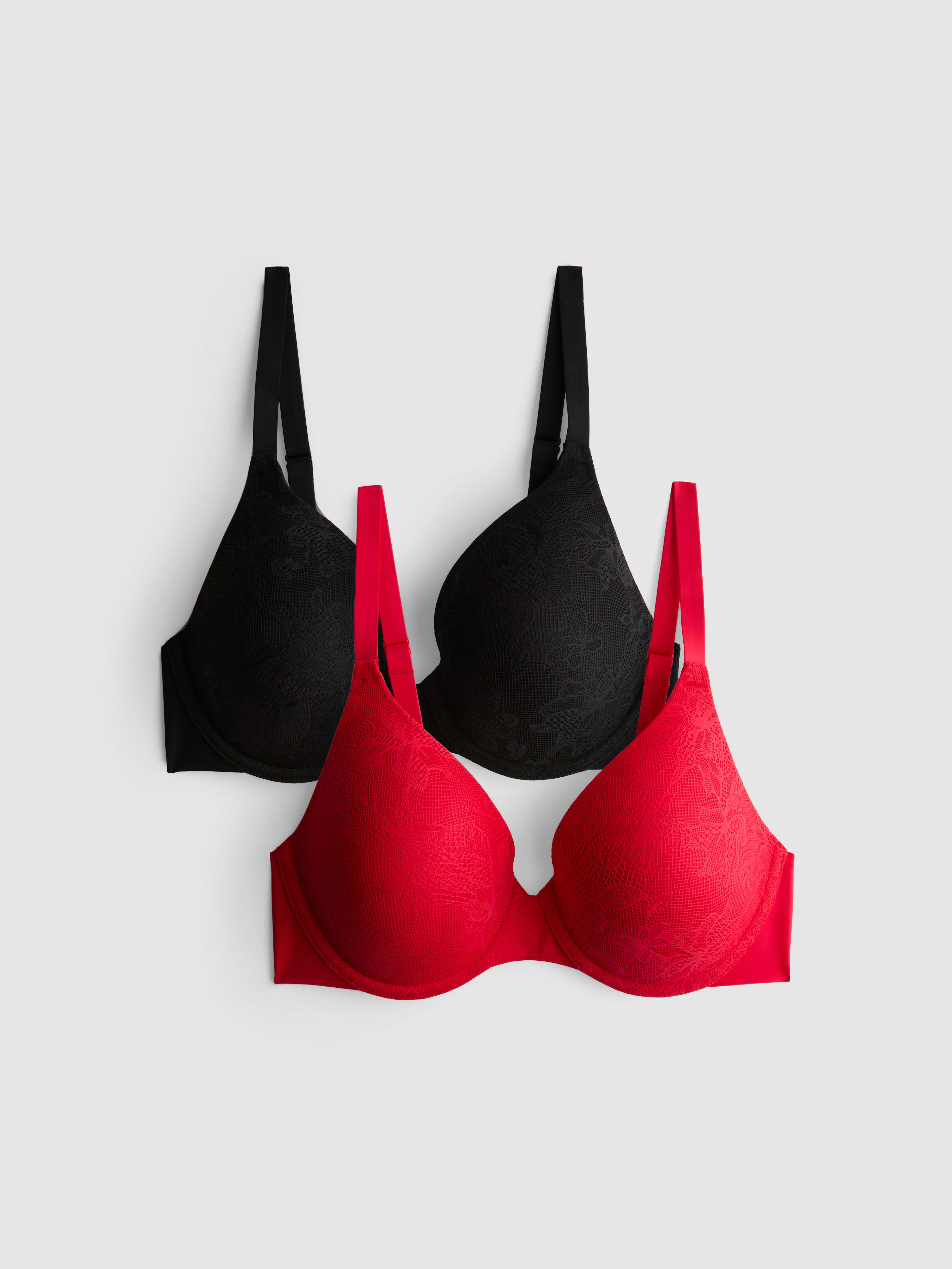 2pk A-E Lace Full-Coverage Bras