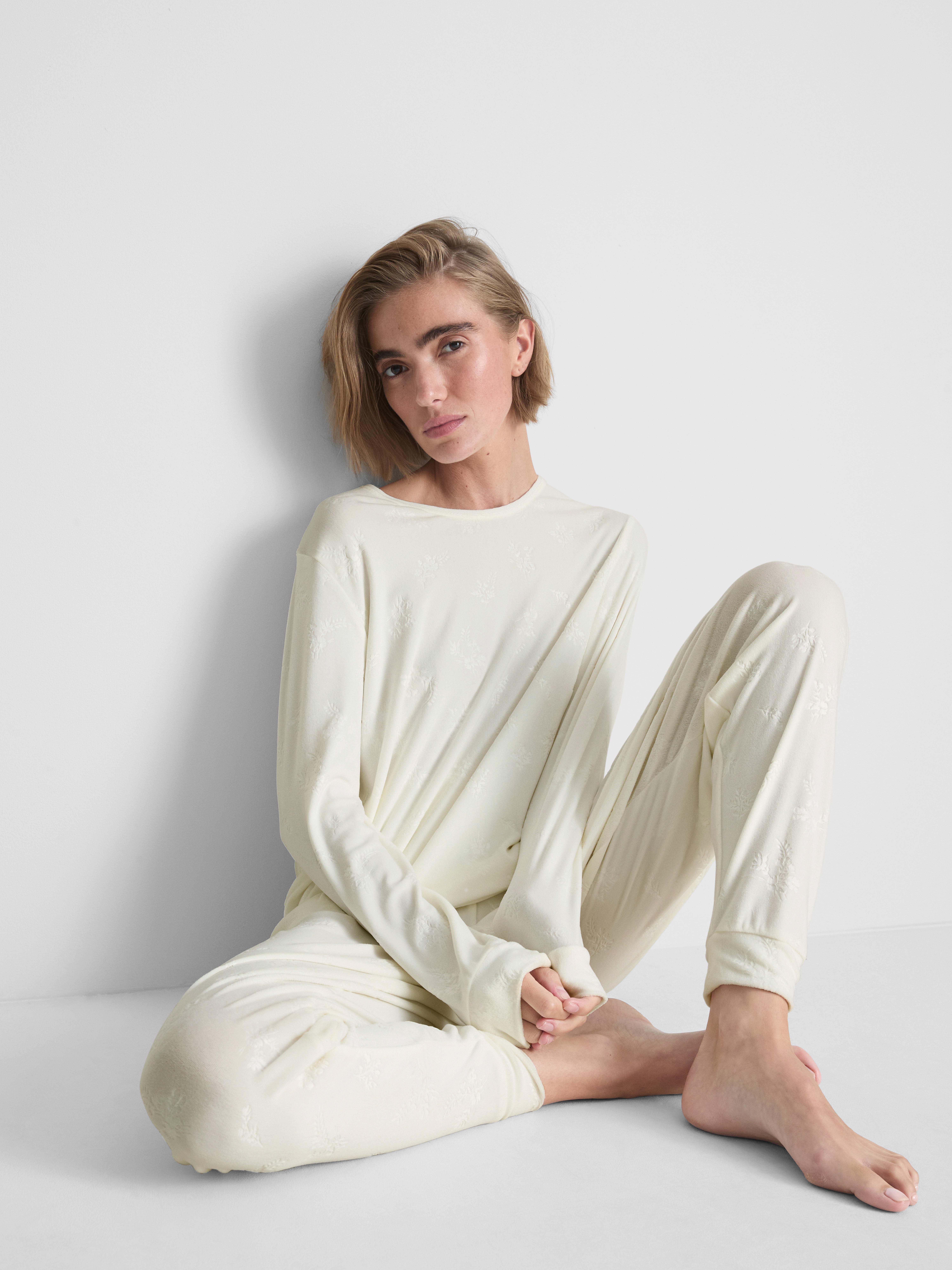 Plush Crew Neck Pajamas