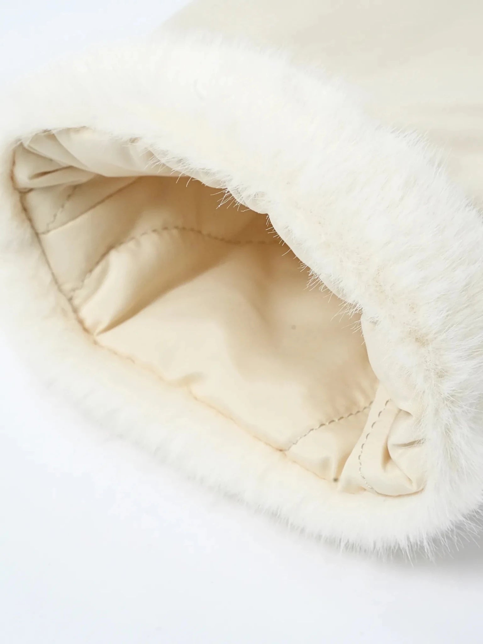 Faux Fur Lined Mid Length Rain Coat
