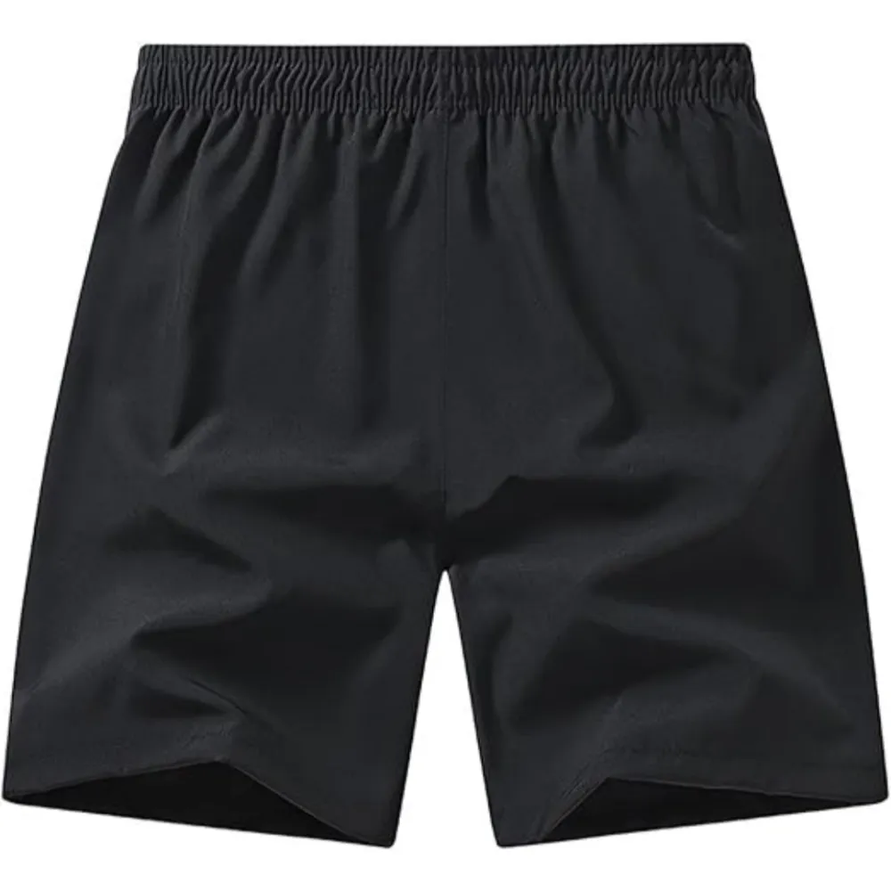 Men's Solid Color Zipper Pocket Shorts