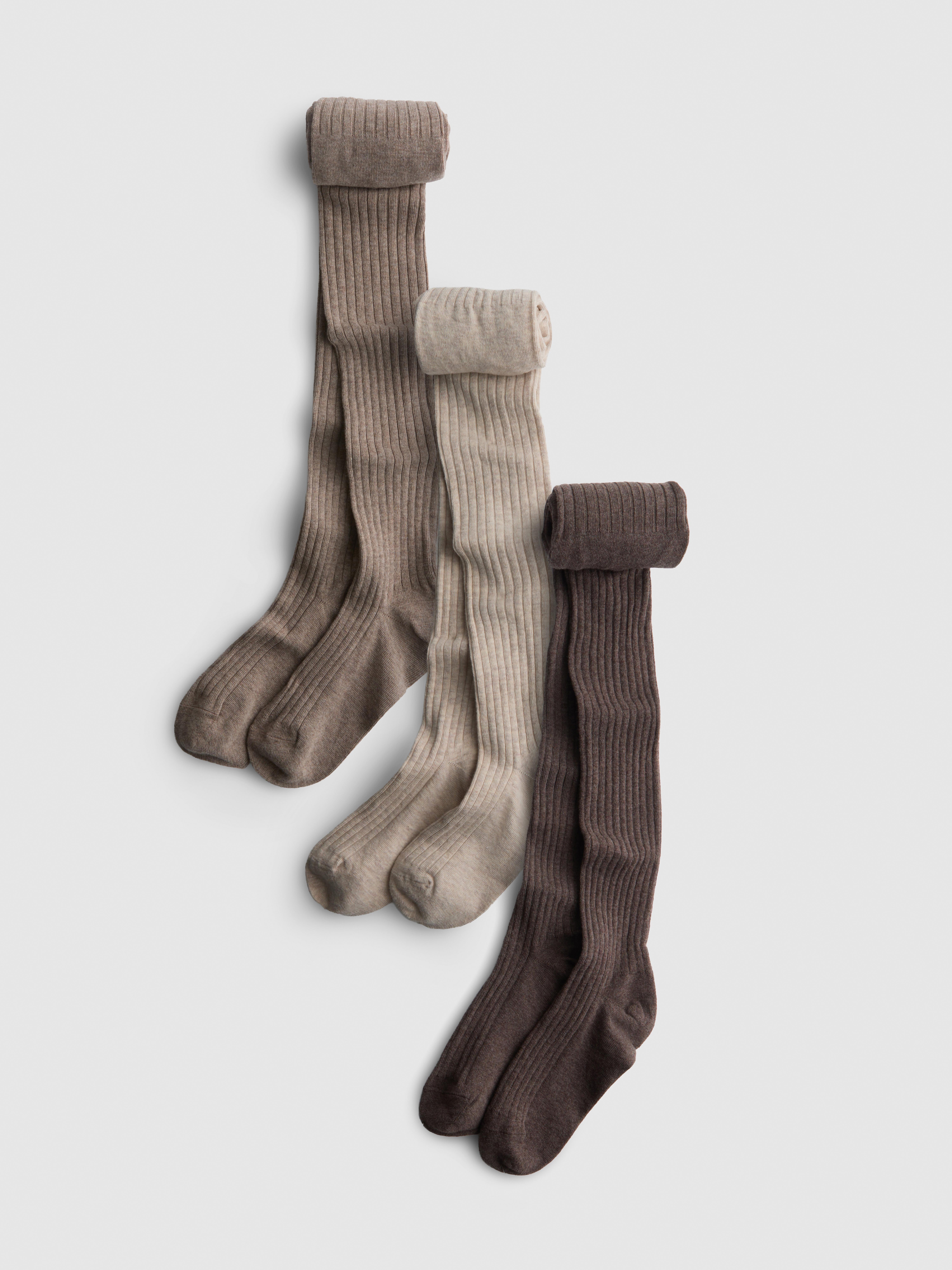 3pk Ribbed Tights