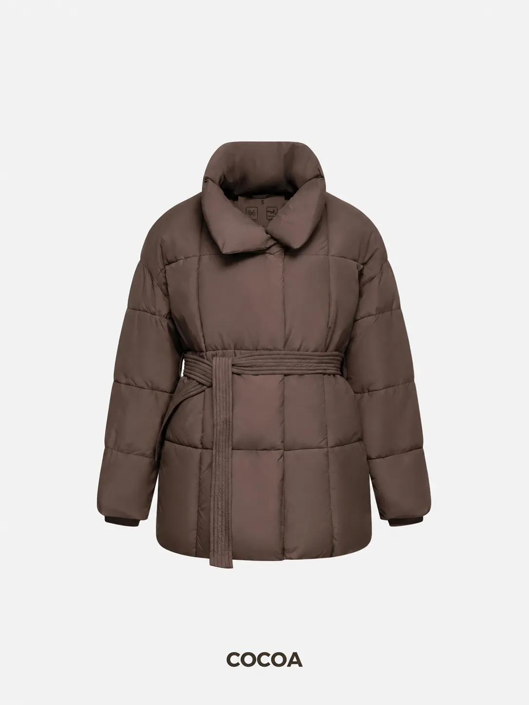 Premium Mid Length Belted Puffer Jacket Women Casual Coat