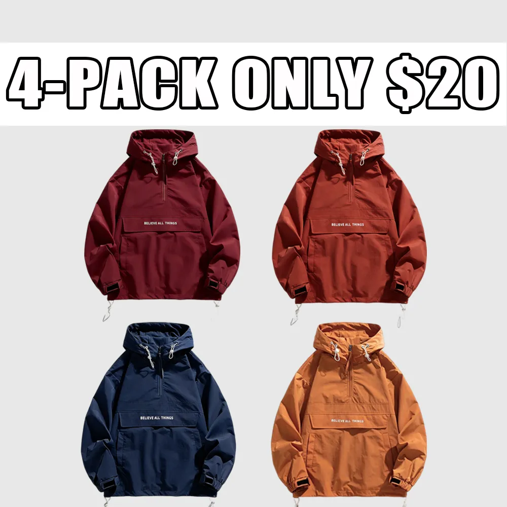 Men's Half Zip Windbreaker Jacket
