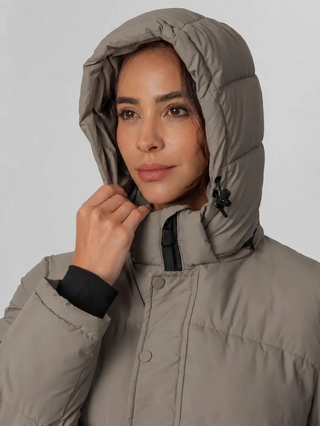 Detachable Hooded Regular Length Puffer Jacket