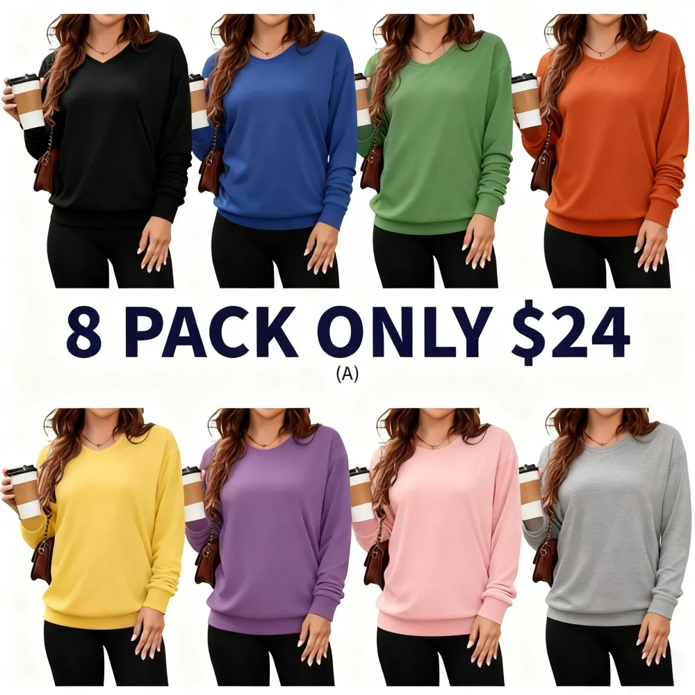 Women's Hoodless V-neck Sweatshirt
