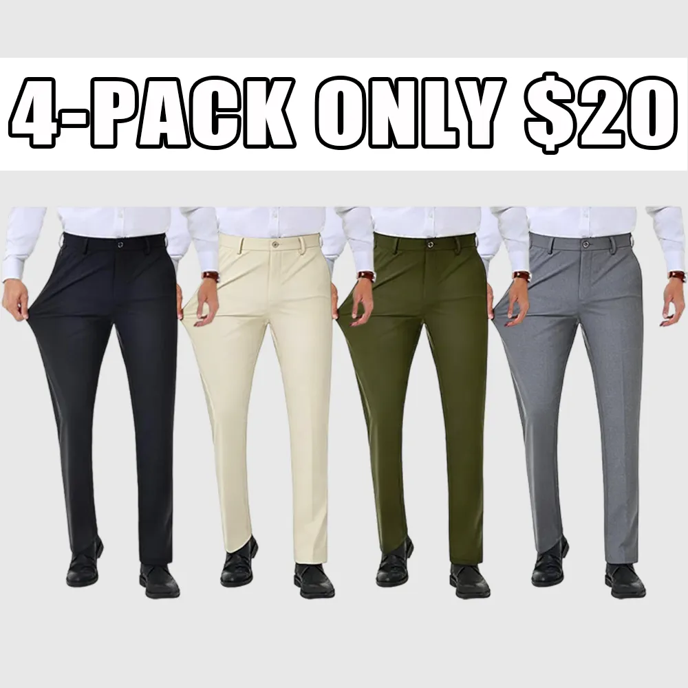Men's Stretch Dress Pants No Iron Golf Pants Expandable
