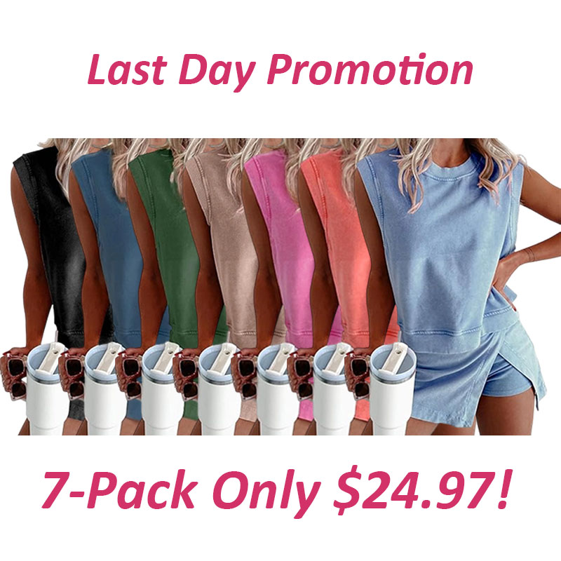 🔥Last day promotion🔥Women's Travel Outfits Summer Lounge Set Two Pieces