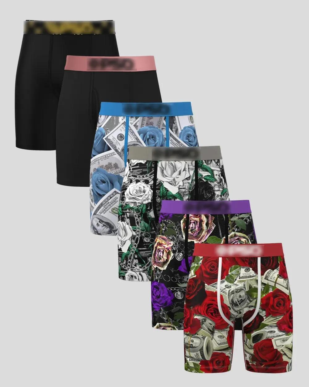 🔥Men's Novelty Graphic Long Leg Boxer Briefs