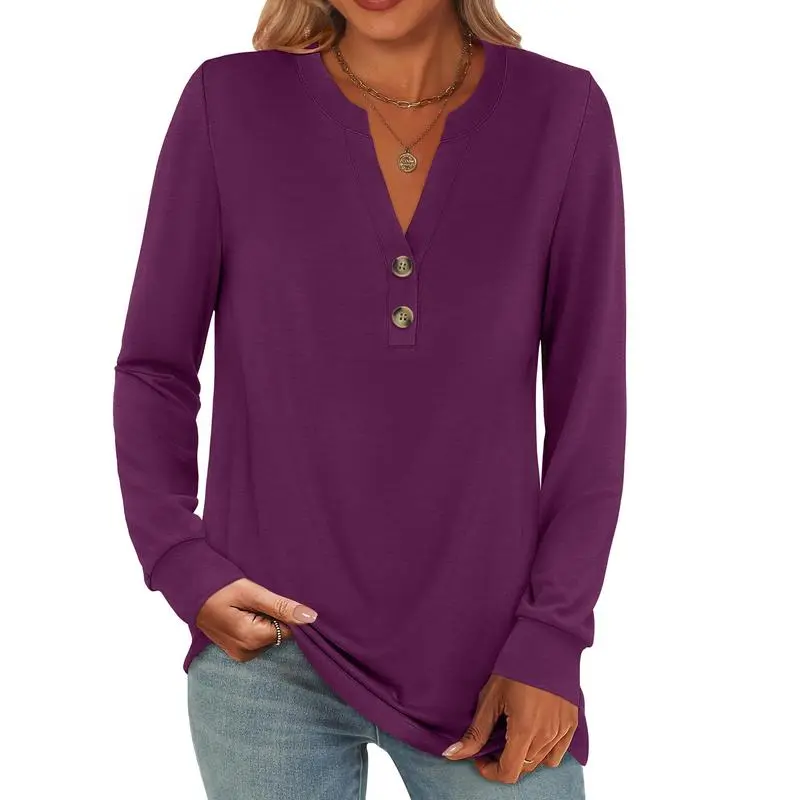 Women's 2025 Trendy Fall Henley Top