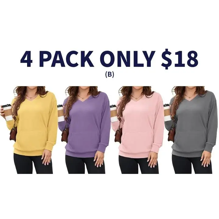 Women's Hoodless V-neck Sweatshirt