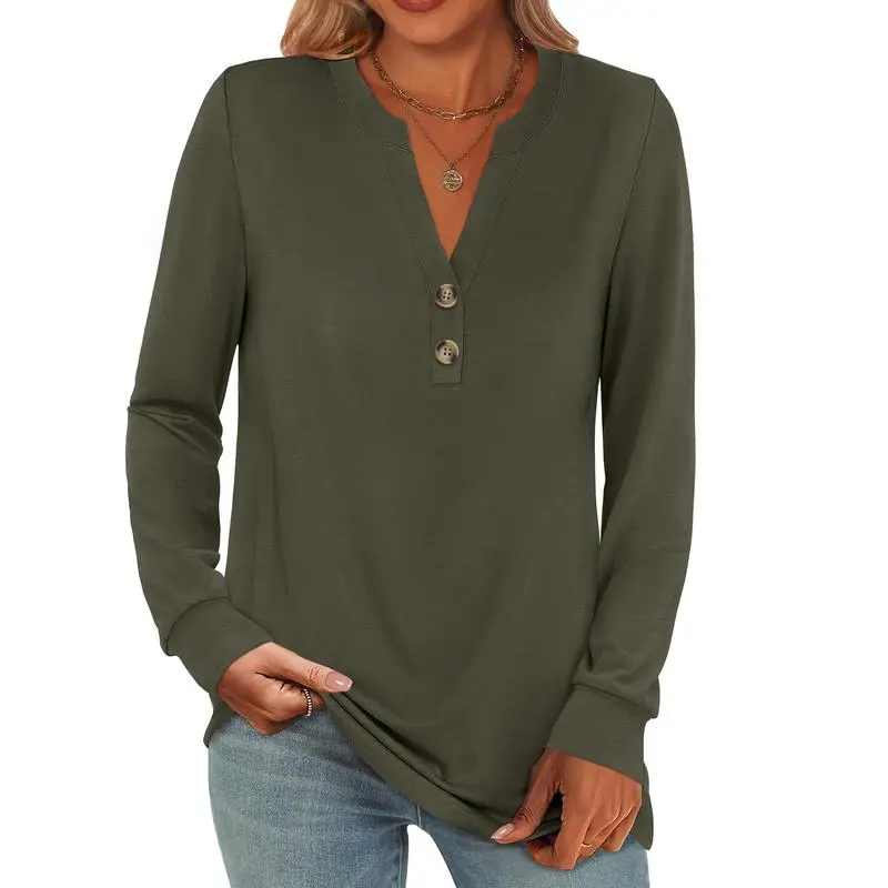 Women's 2025 Trendy Fall Henley Top