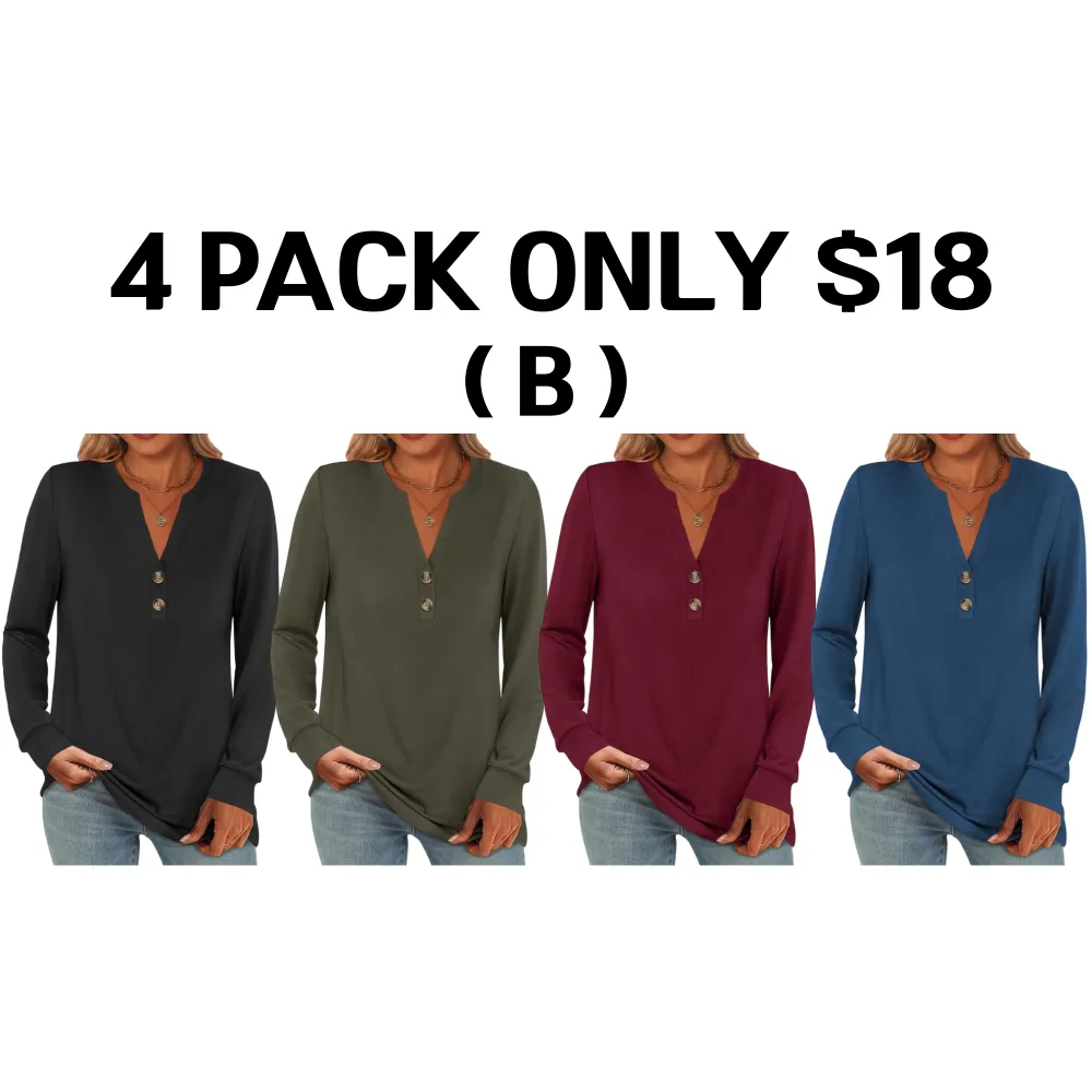Women's 2025 Trendy Fall Henley Top