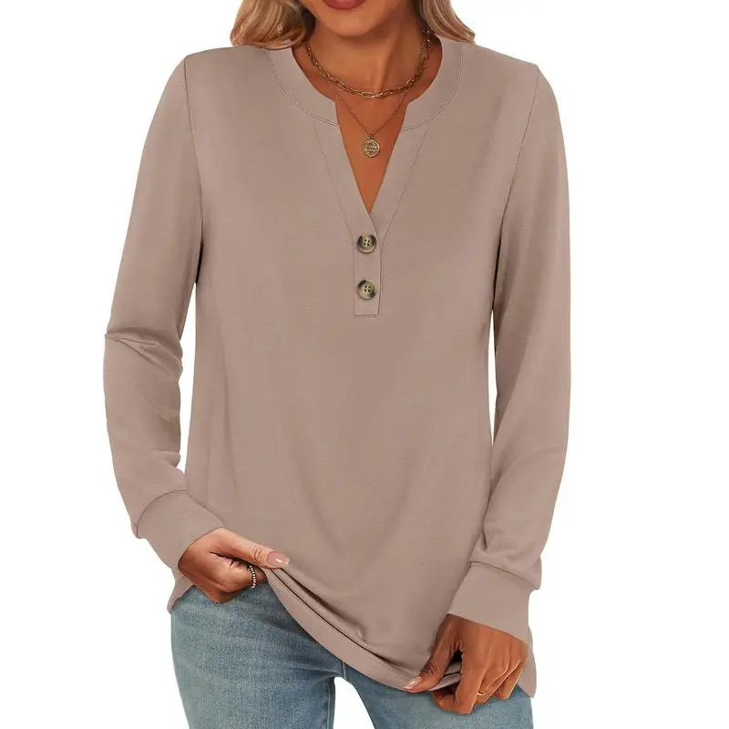 Women's 2025 Trendy Fall Henley Top