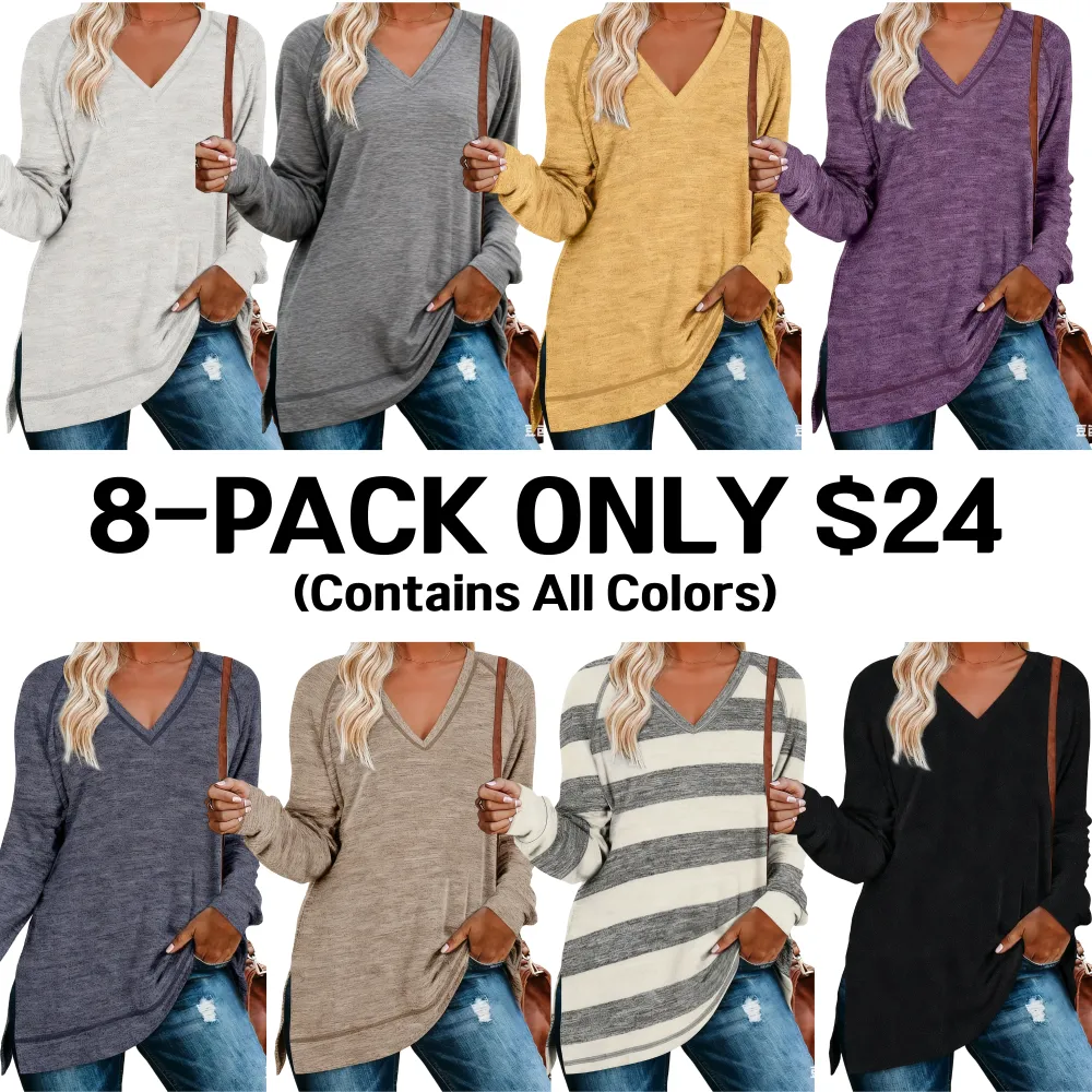 Women's belted top, long-sleeved shirt