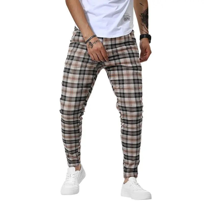 Men's Casual Slim Fit Pants Skinny Stretch Dress Slacks