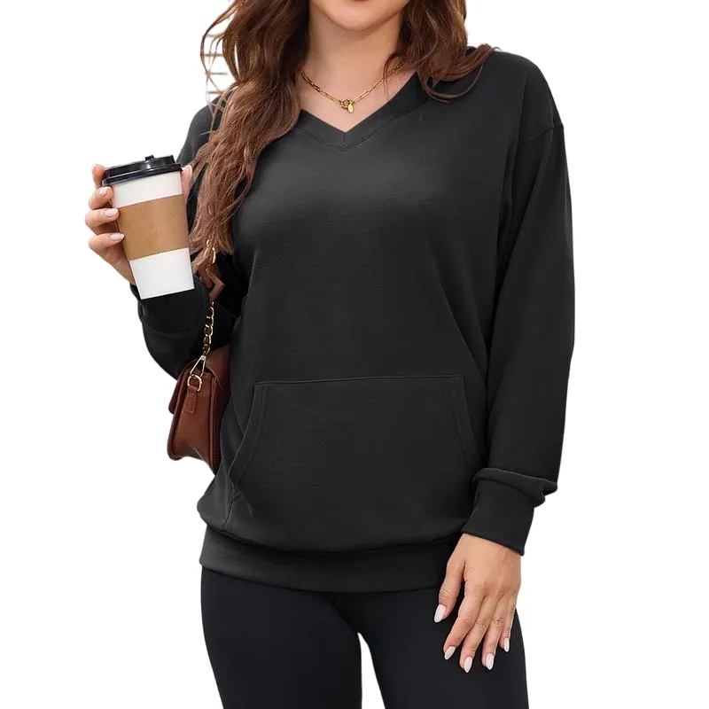 Women's Hoodless V-neck Sweatshirt