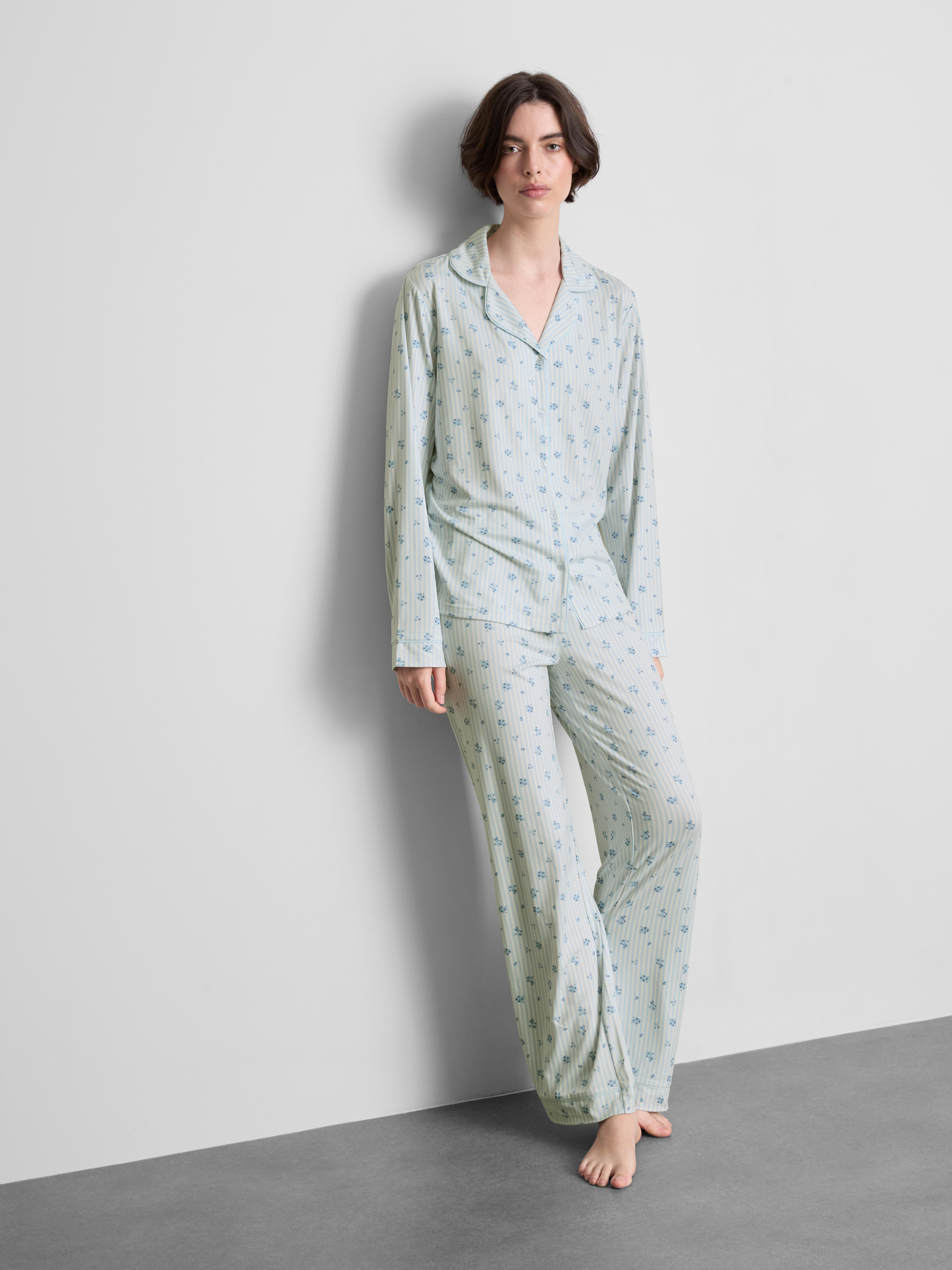 Printed Boyfriend Pajamas