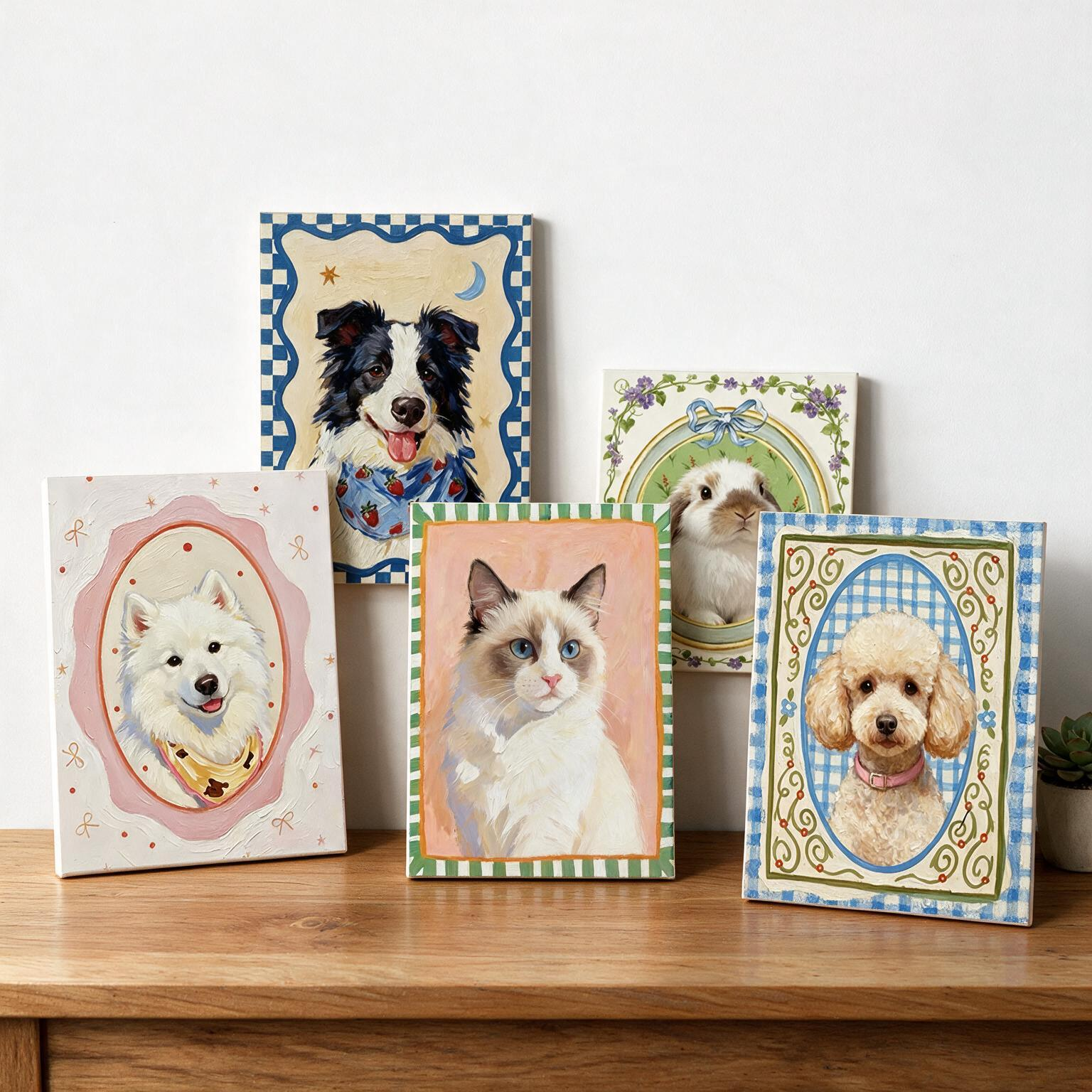 French Vintage Pet Portrait