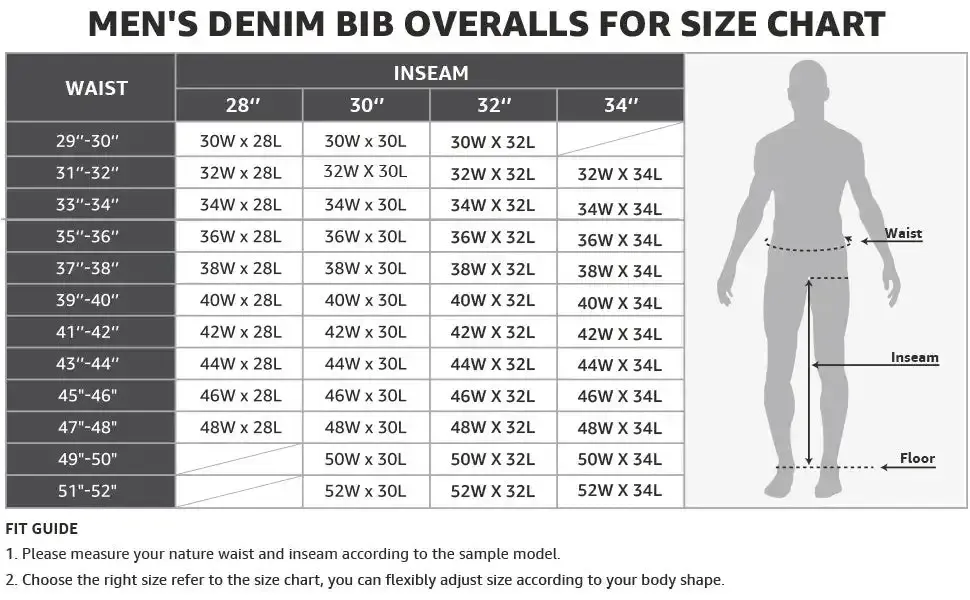 🔥Last Day Promotion!🔥Men's Denim Bib Overalls, Workwear with Adjustable Straps and Convenient Tool Pockets
