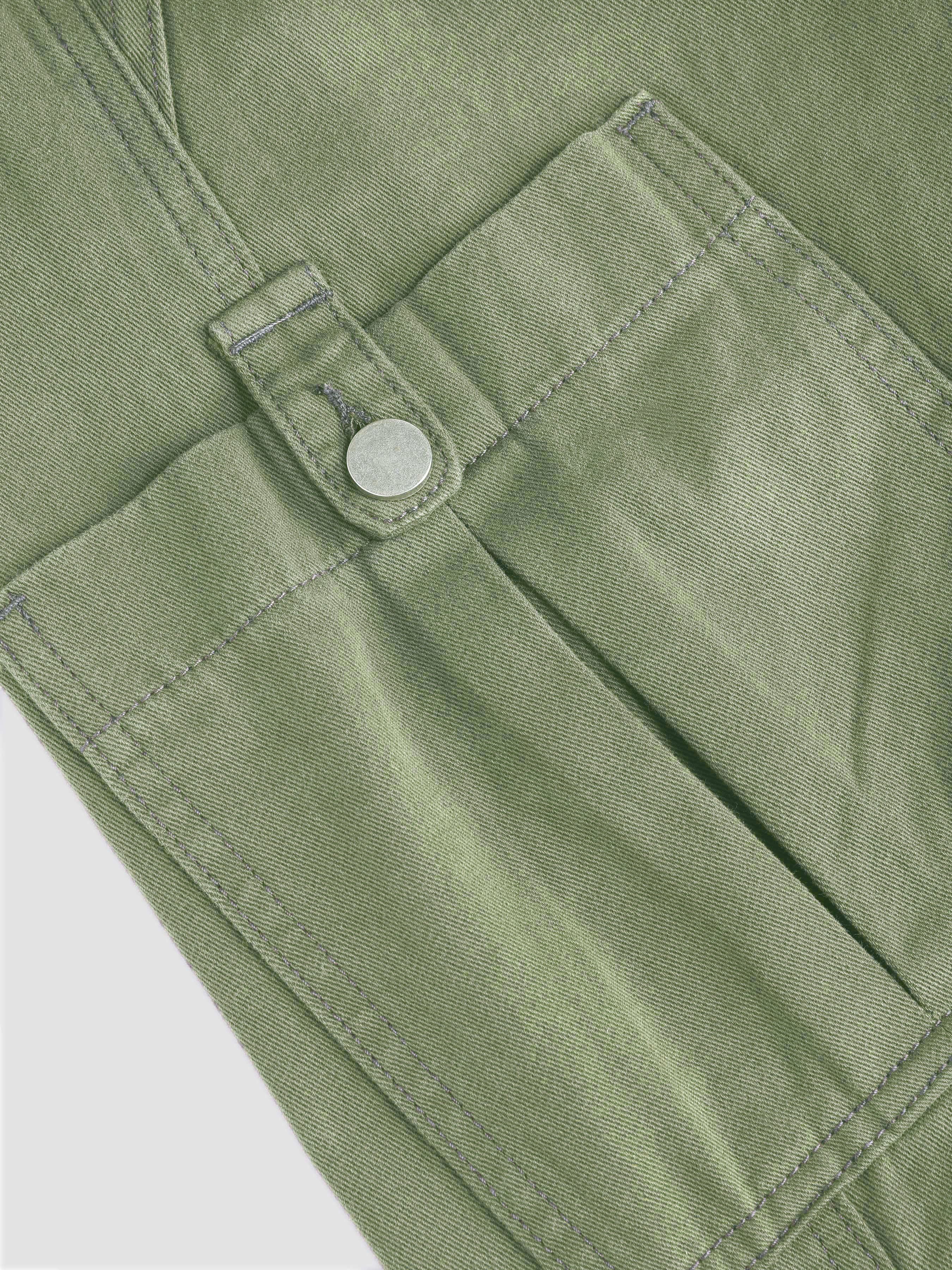 Denim Drawstring Cargo Pants