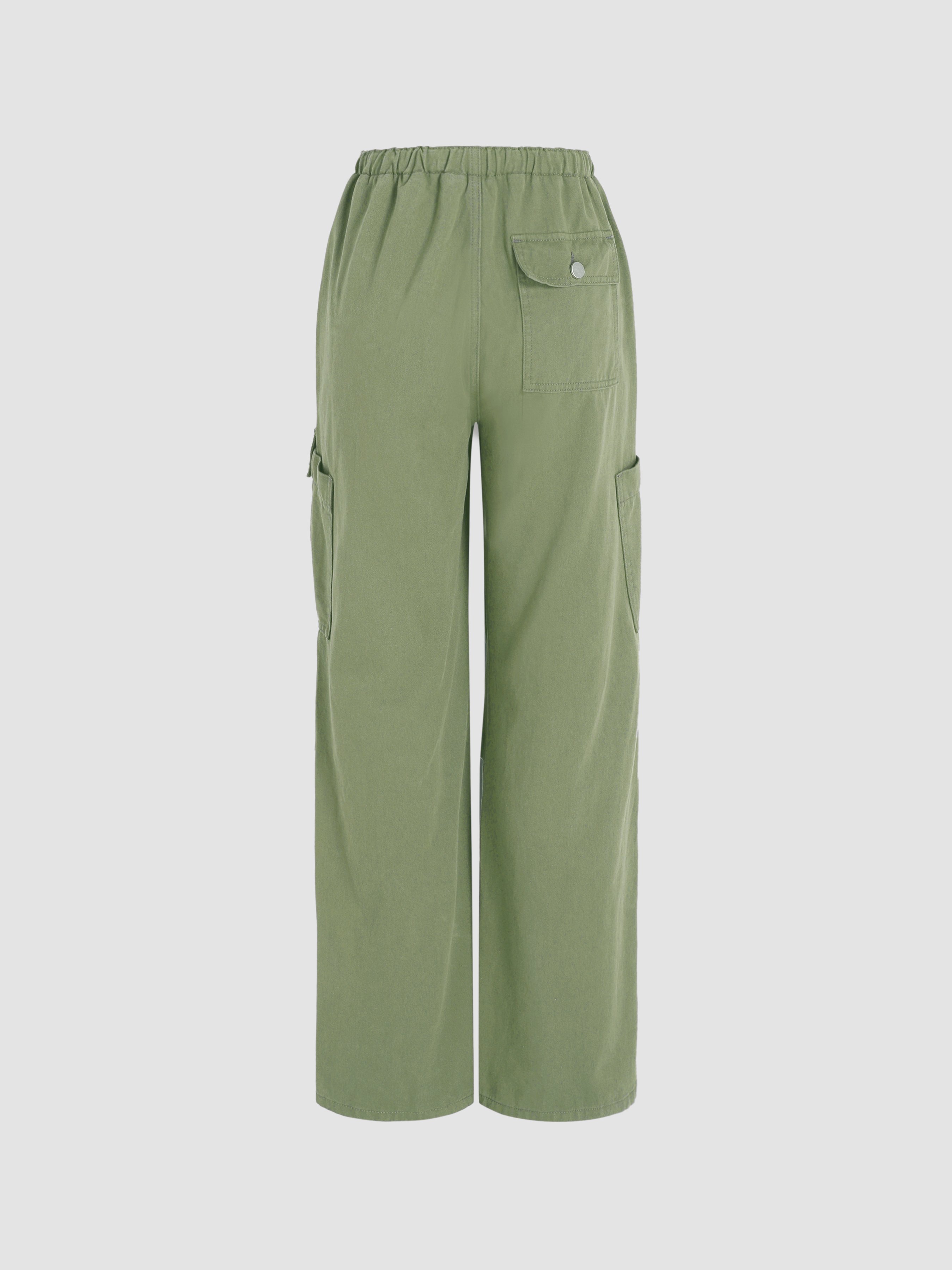 Denim Drawstring Cargo Pants