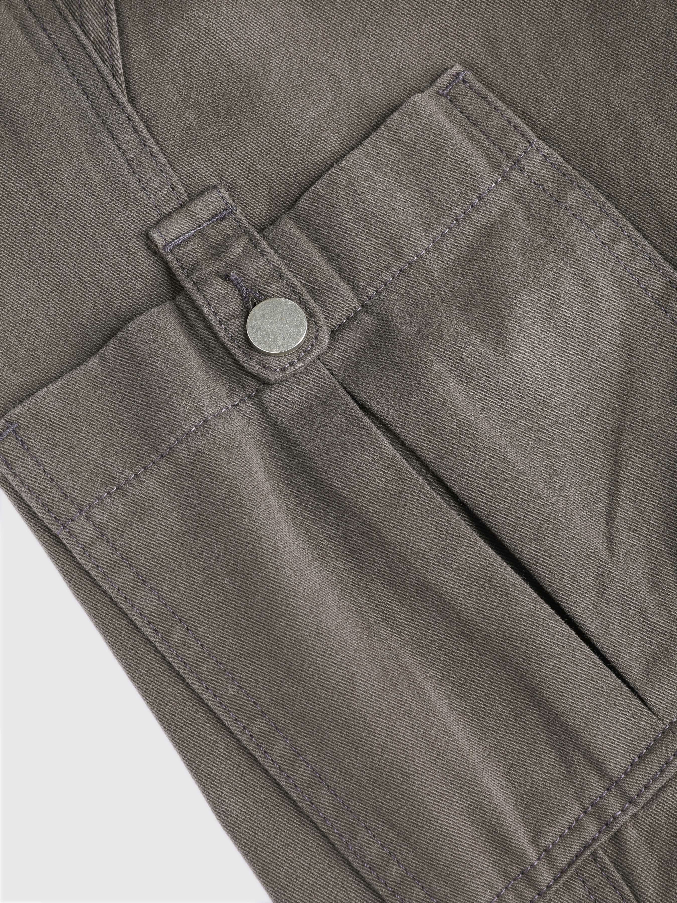 Denim Drawstring Cargo Pants