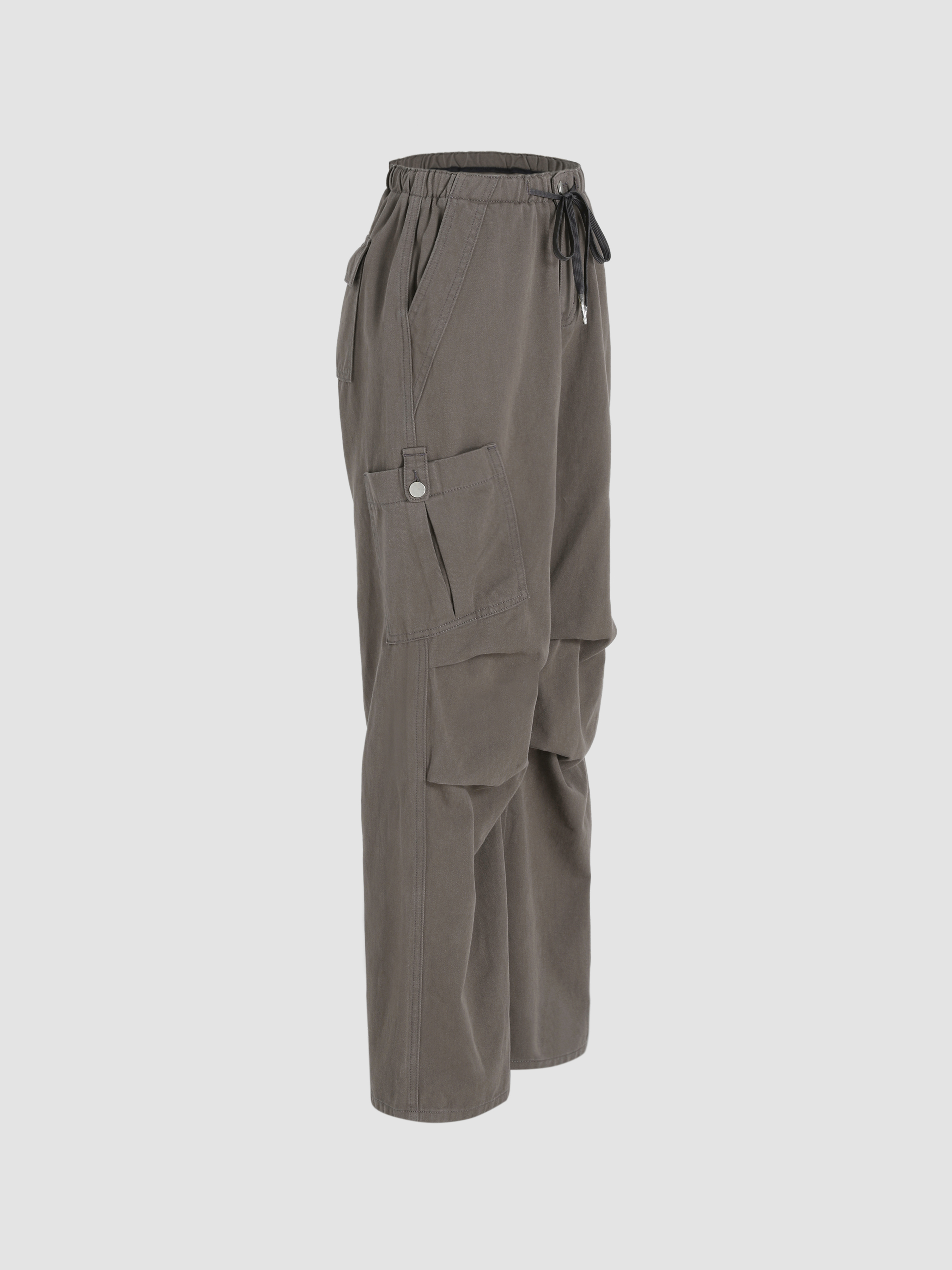 Denim Drawstring Cargo Pants