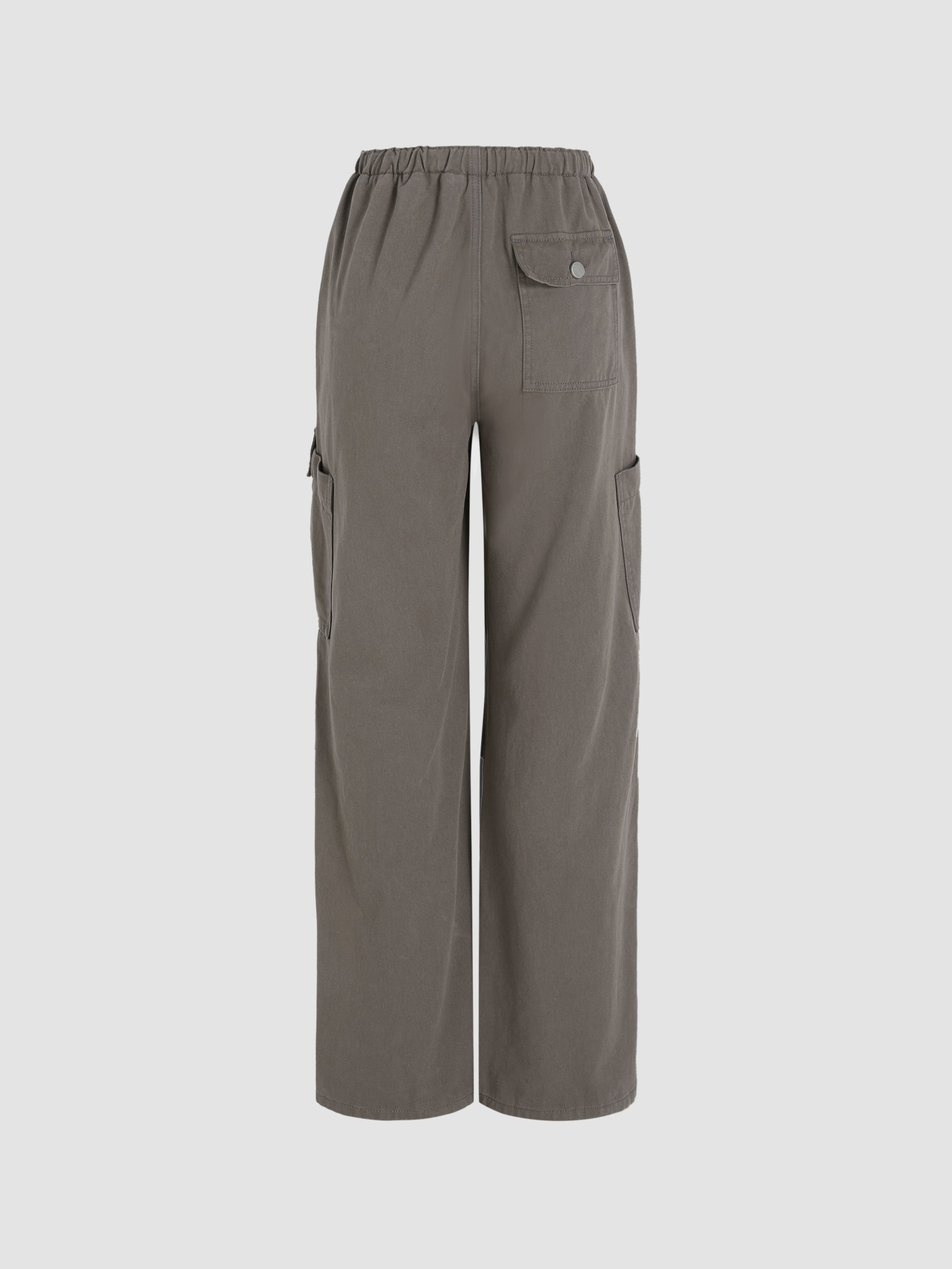 Denim Drawstring Cargo Pants