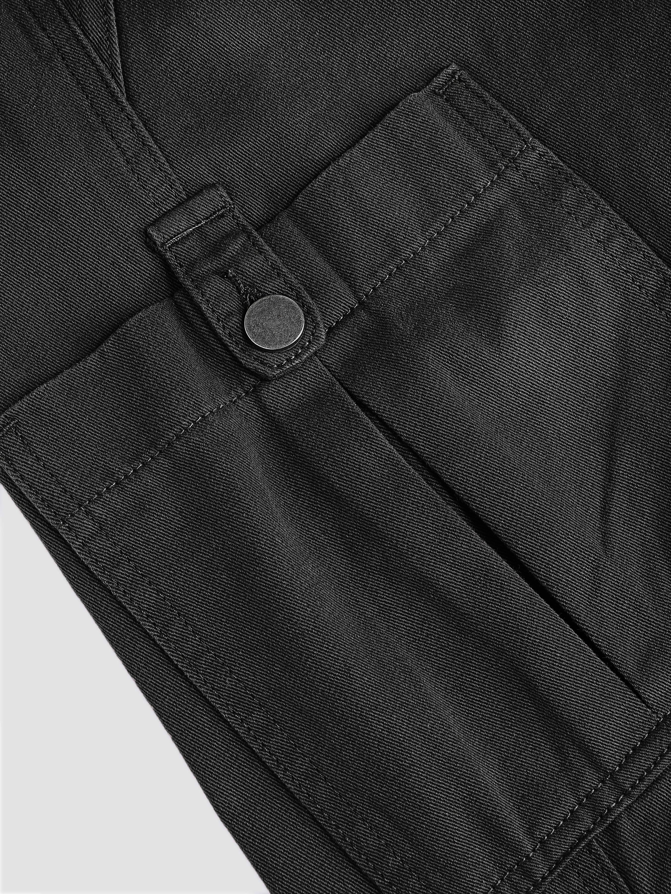 Denim Drawstring Cargo Pants
