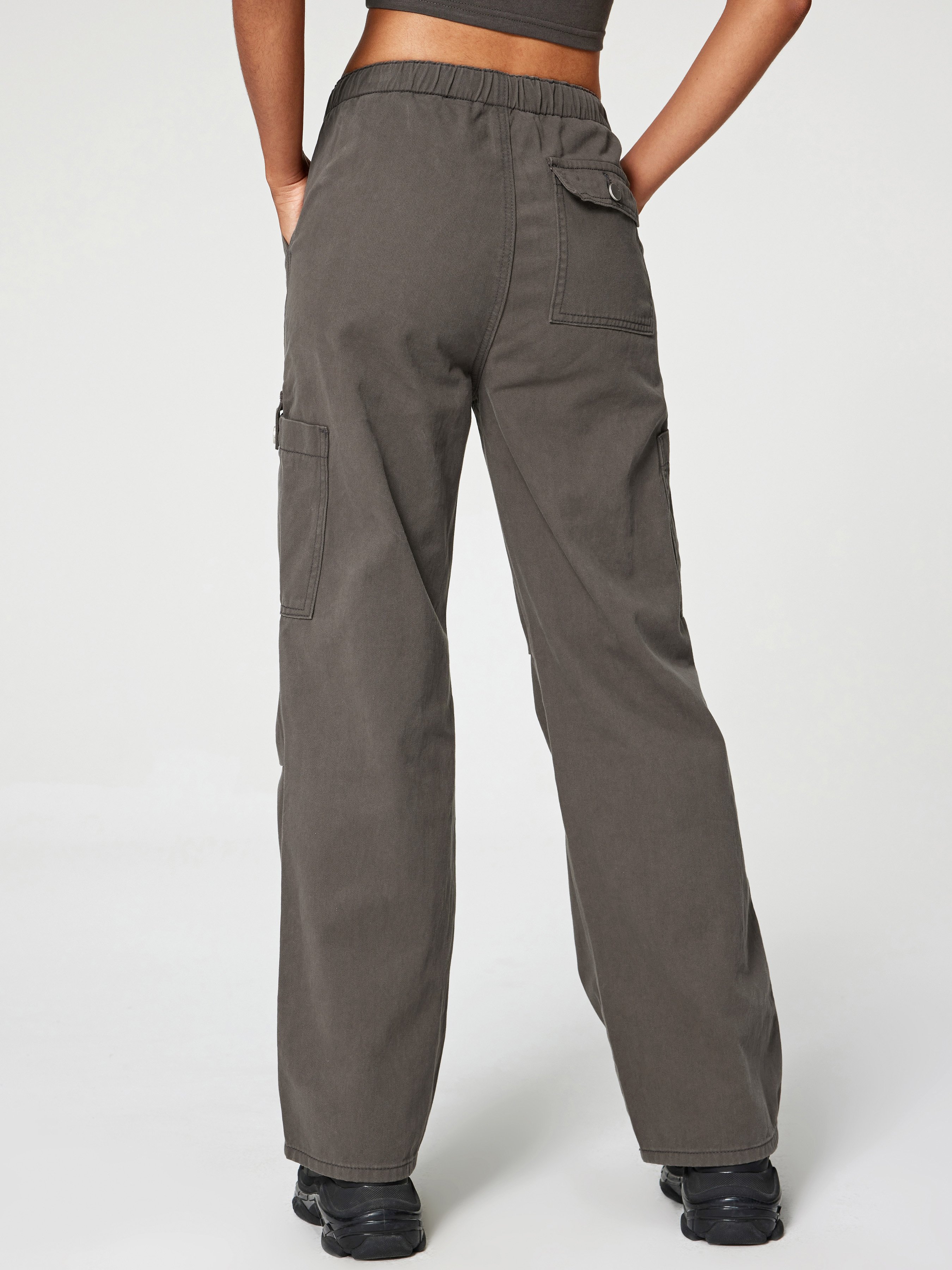 Denim Drawstring Cargo Pants