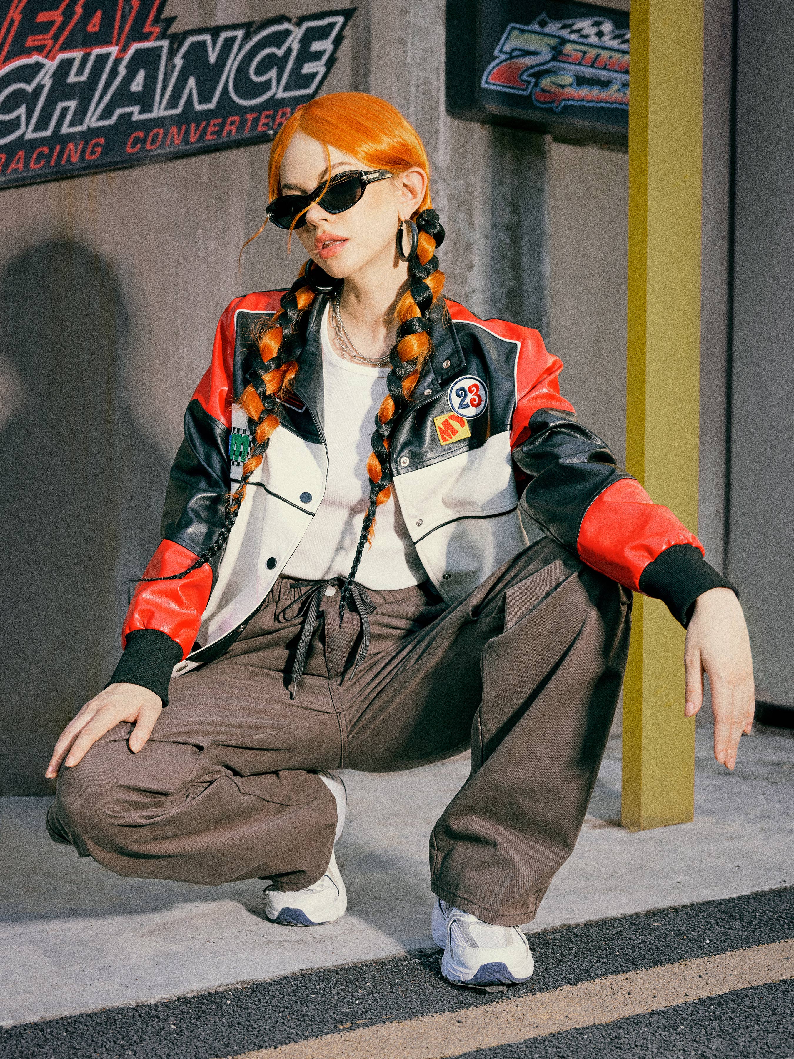 Denim Drawstring Cargo Pants