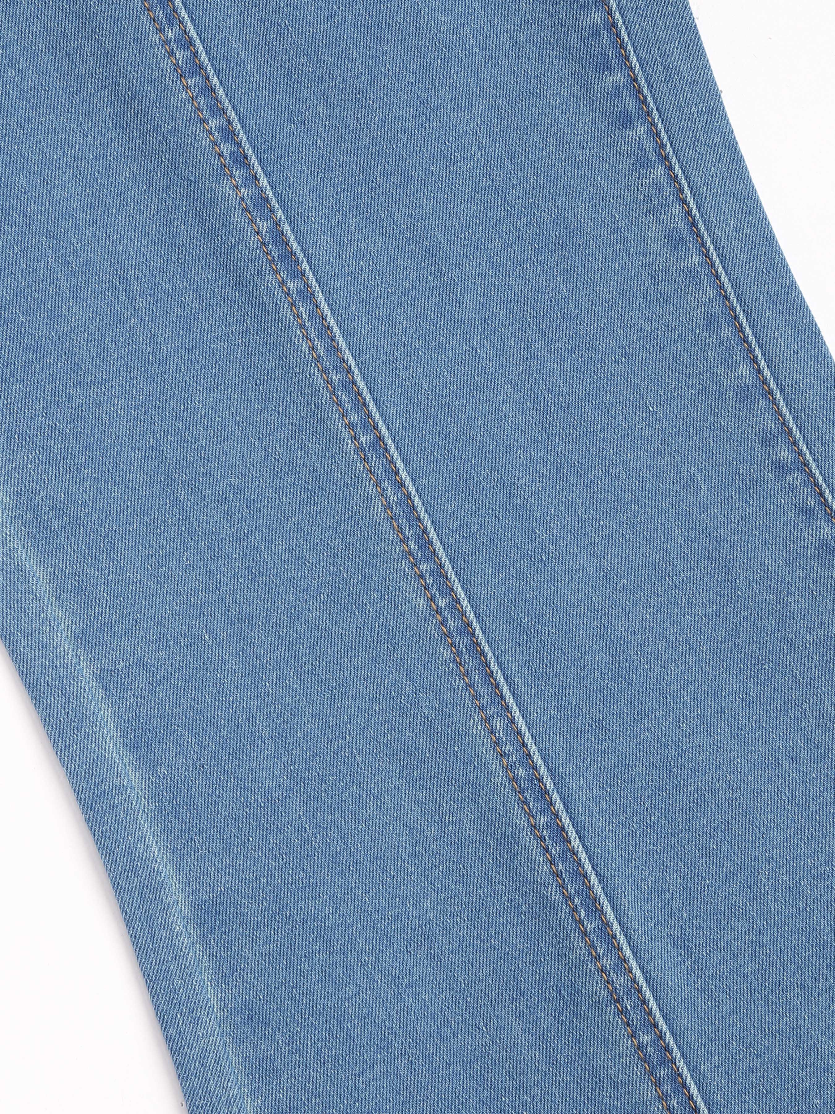 Stretch Denim High Waist Flared Jeans