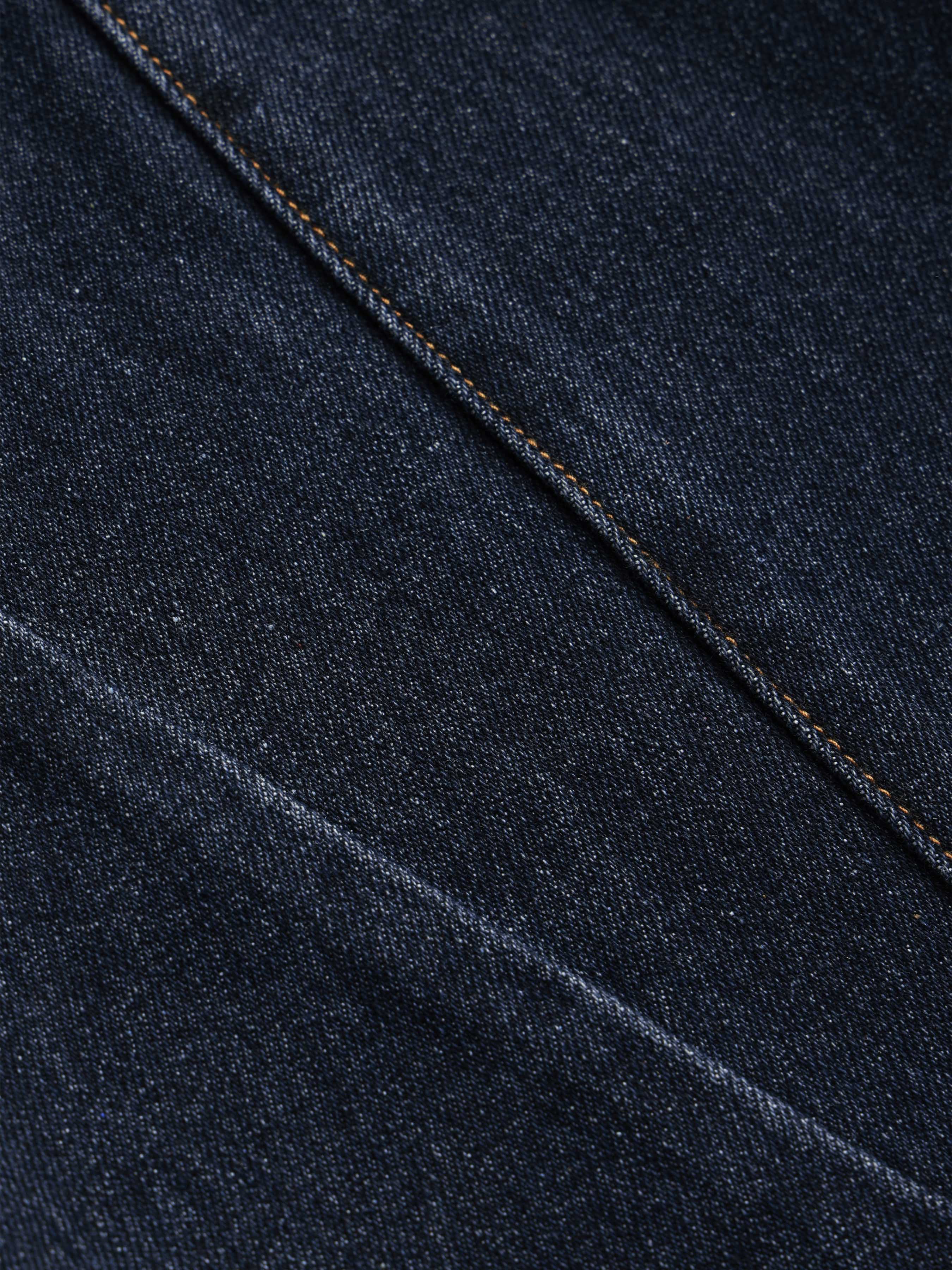 Mid Waist Pocket Straight Leg Jeans