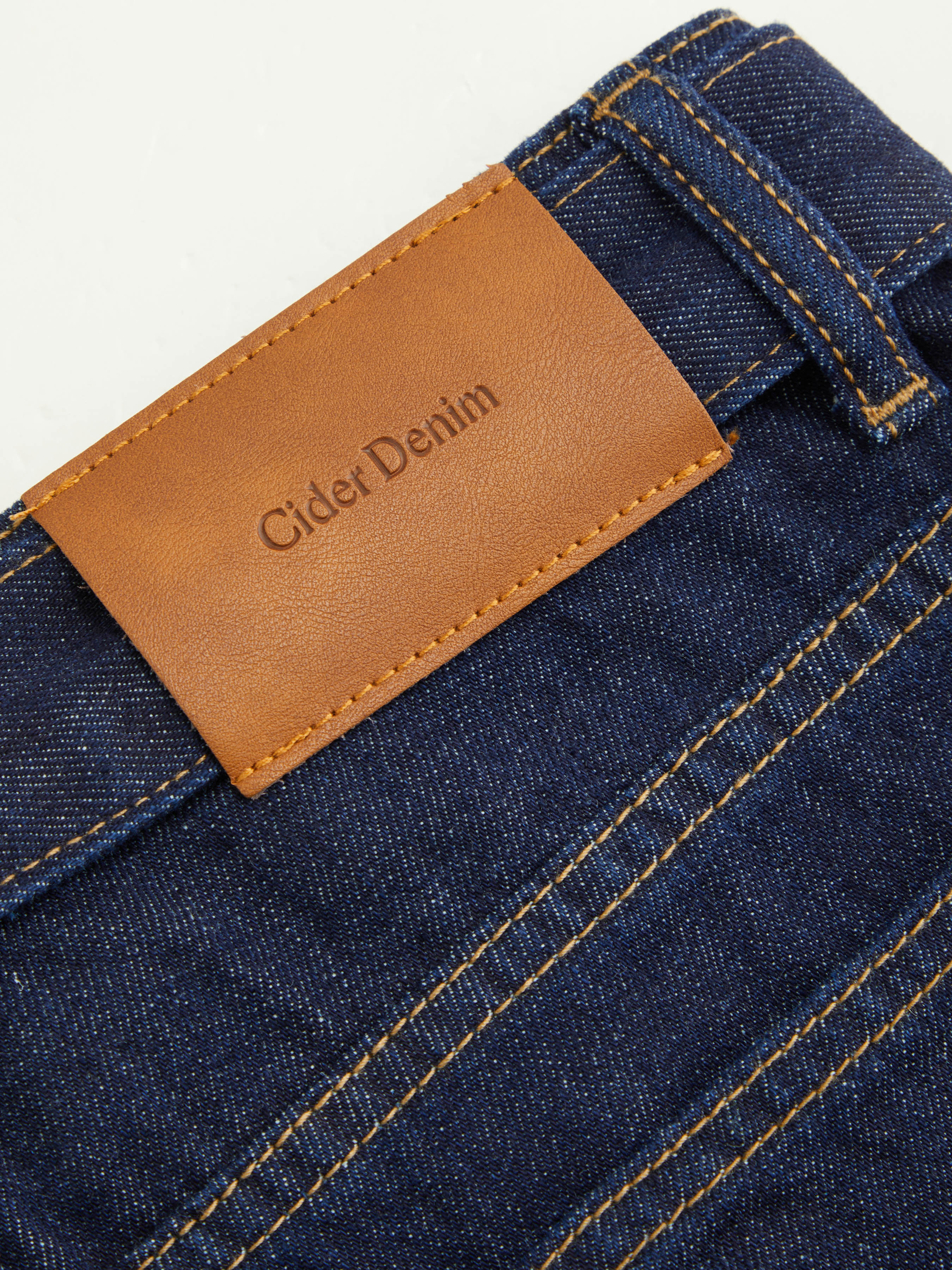 High Stretch Cider Denim Low Rise Baggy Jeans With Belt