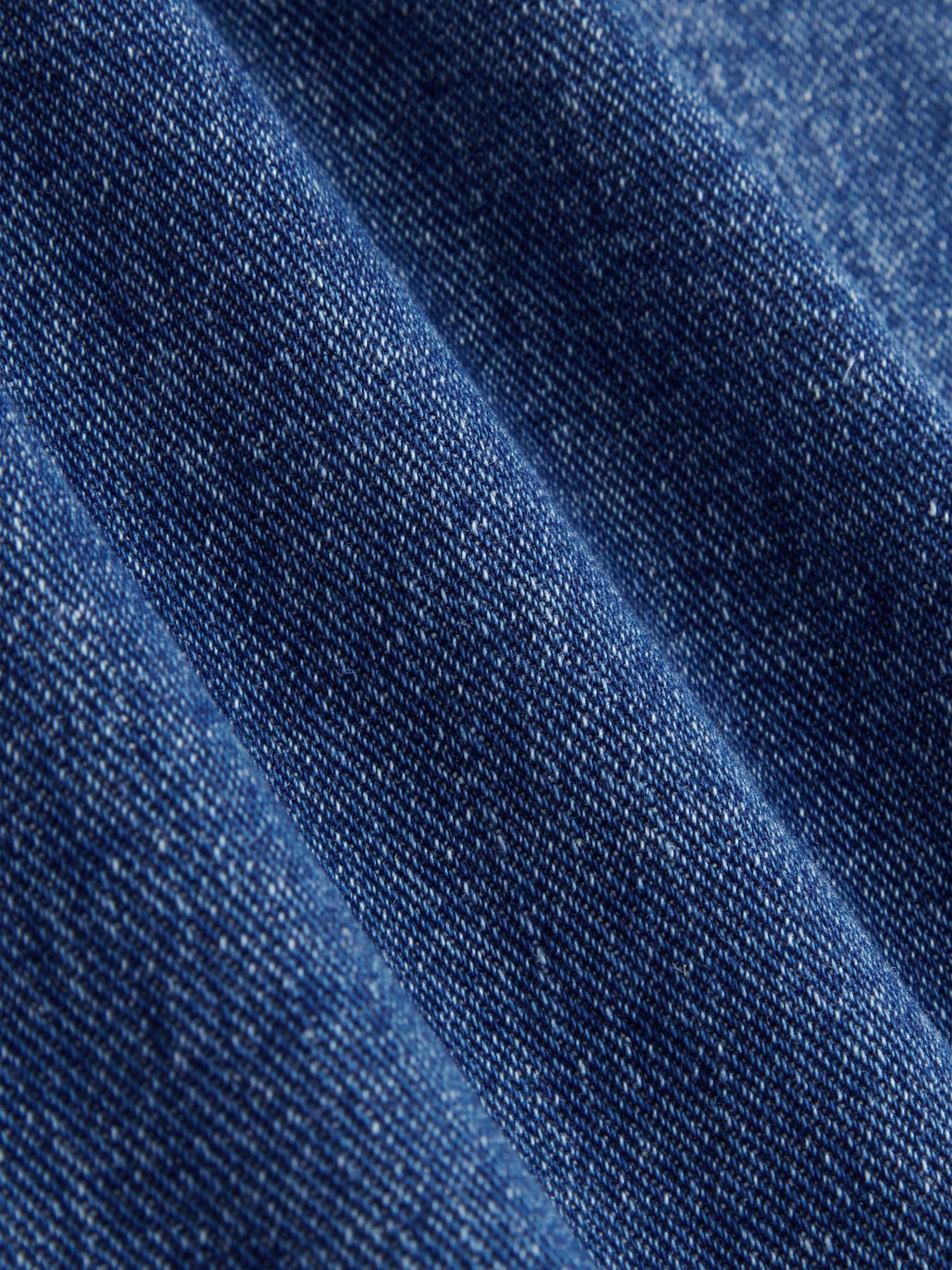 Denim Low-Rise Baggy Trousers - Navy Blue