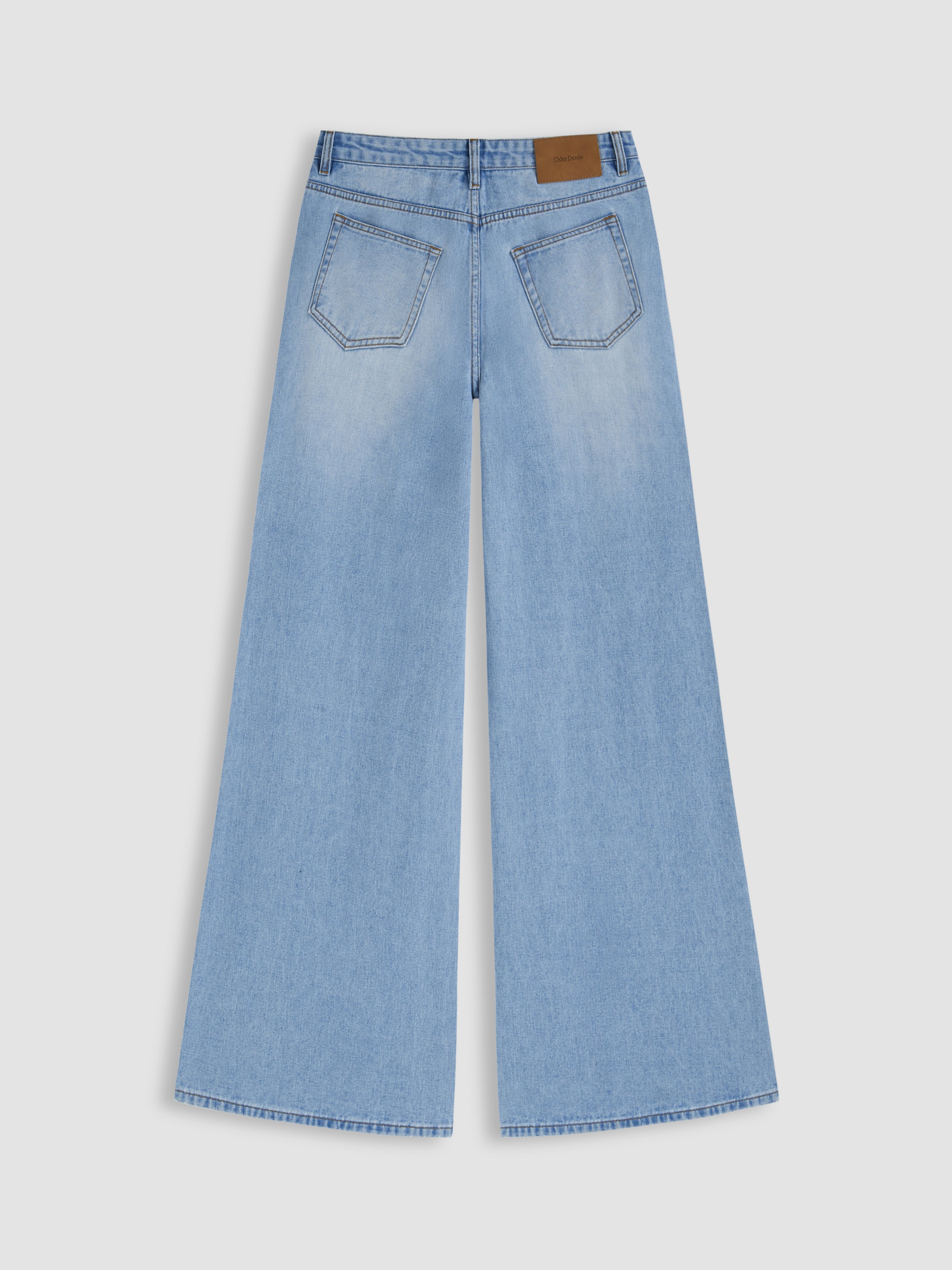 Denim Low-Rise Baggy Trousers - Light Blue