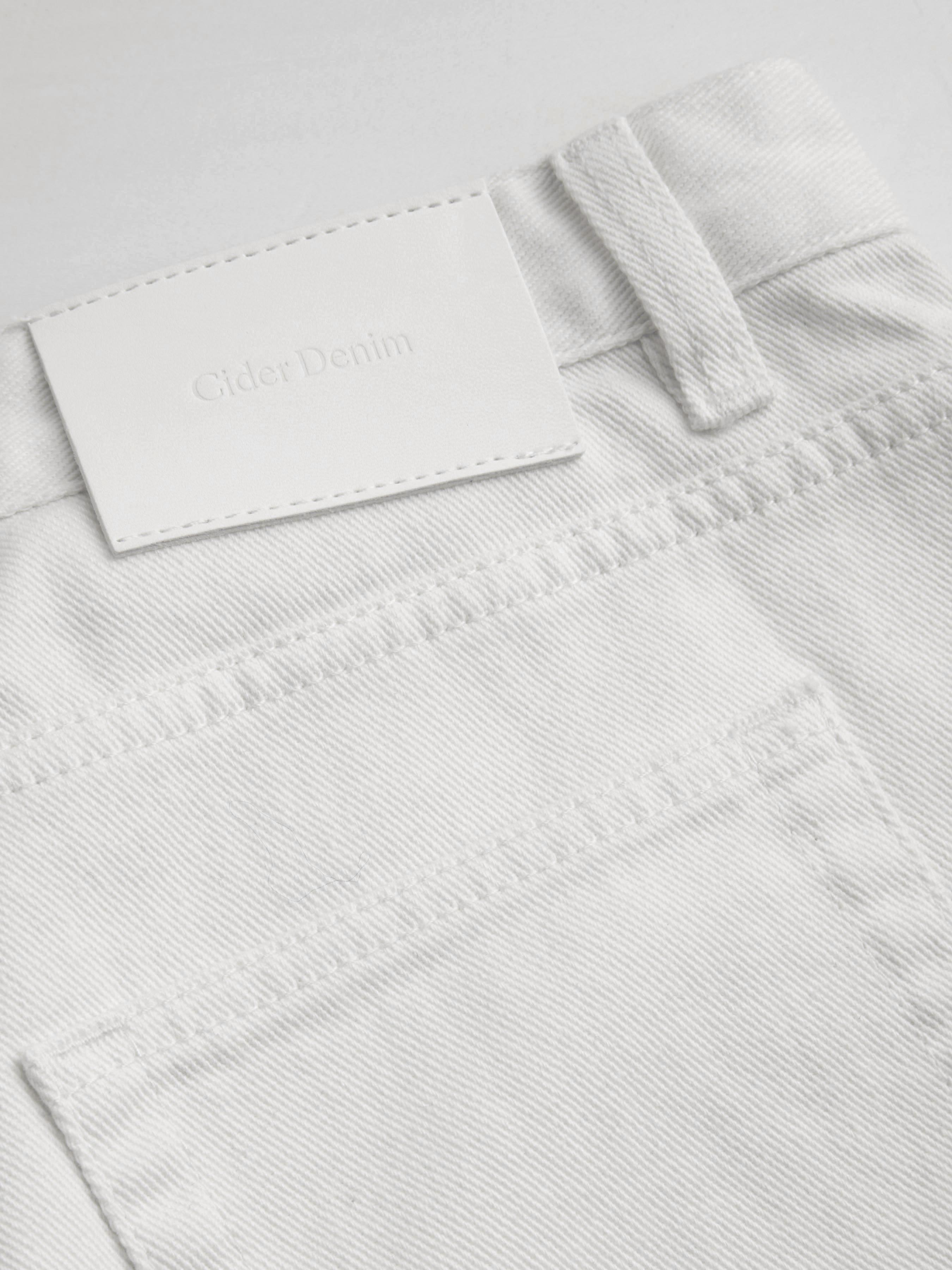 Denim Low-Rise Baggy Trousers - White