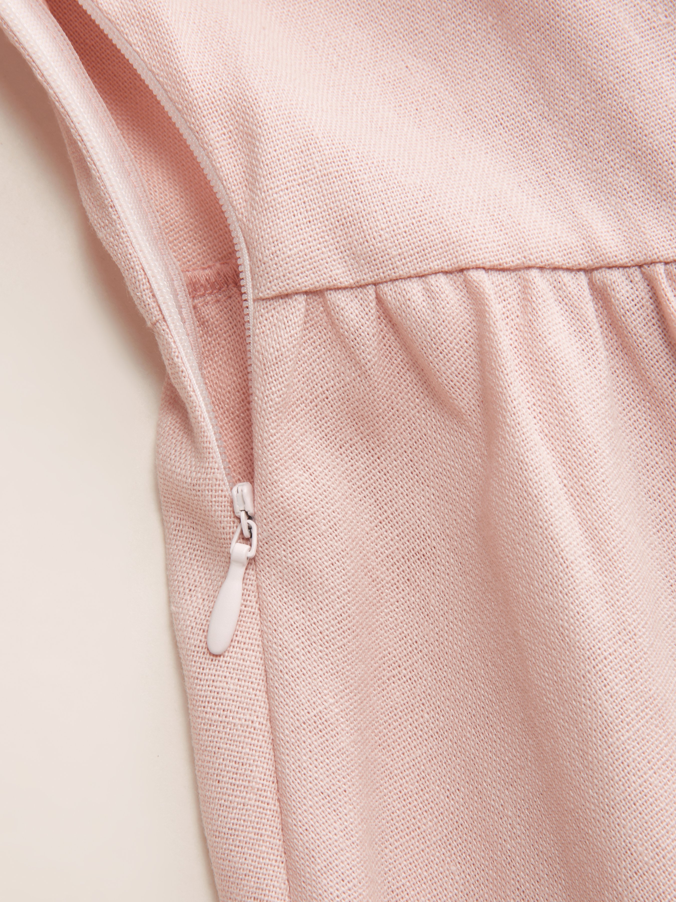 Cotton-blend Sculptural U-neckline Ruffled Lace Up Flared Maxi Dress - Pink