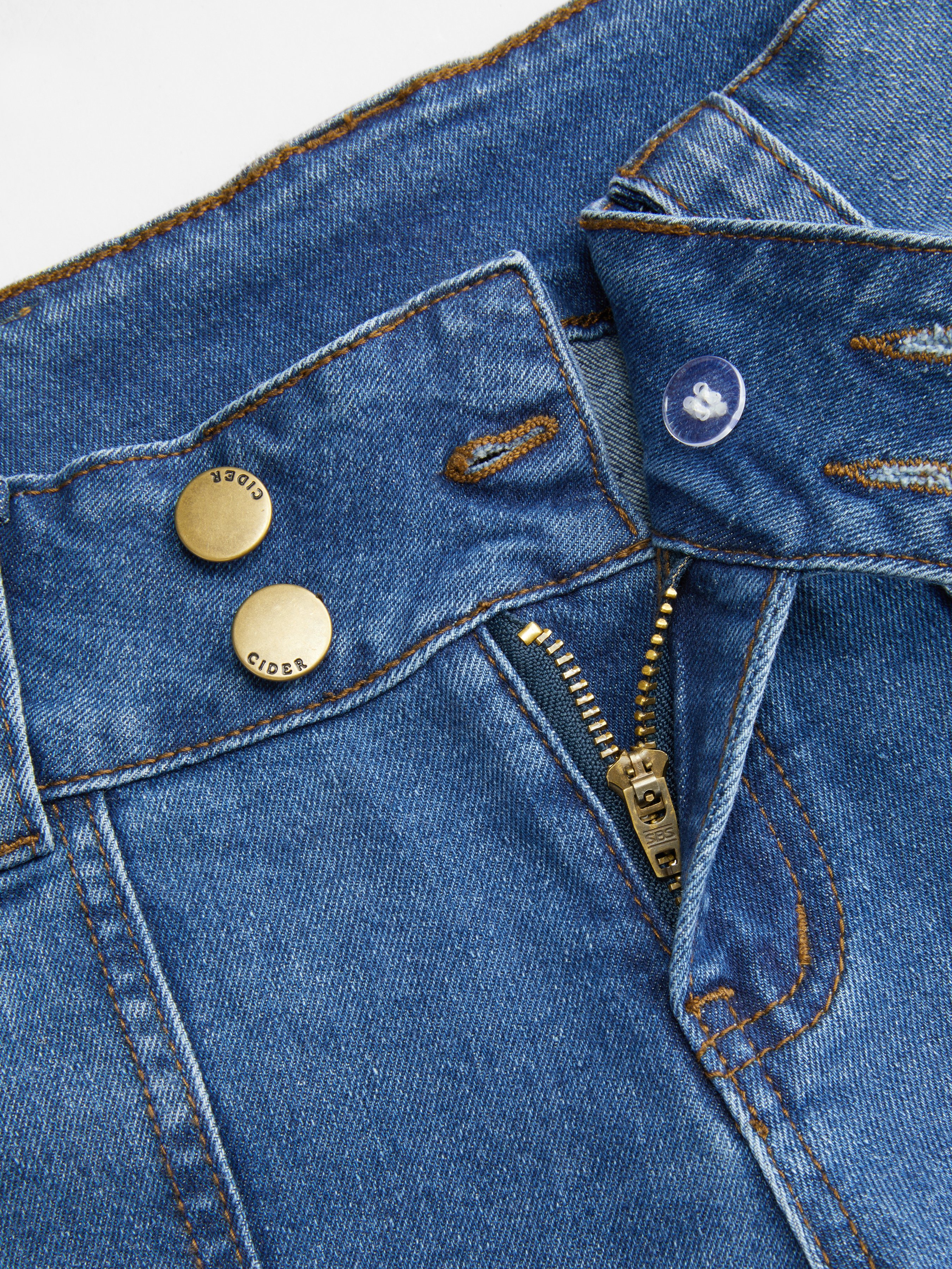 Denim Low Rise Pocket Flared Jeans