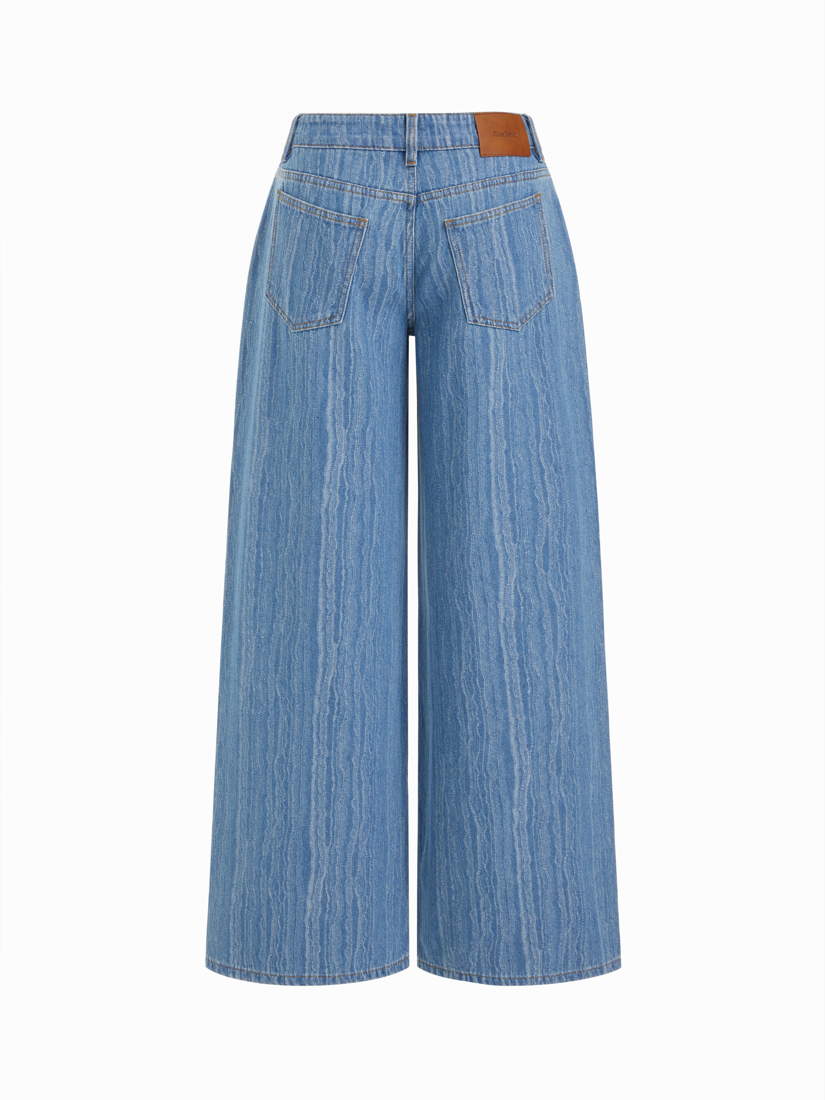 Denim Low Rise Wide Leg Jeans