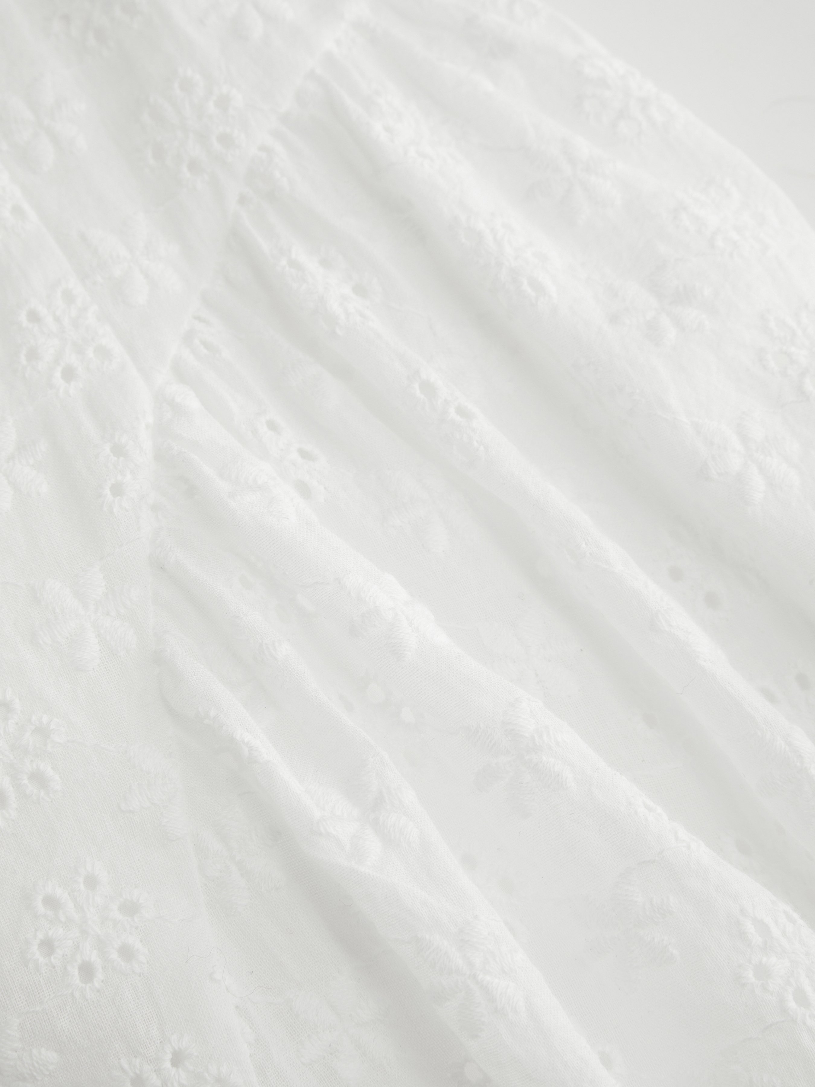 Cotton-blend Sculptural U-neckline Ruffled Lace Up Flared Maxi Dress - Ivory