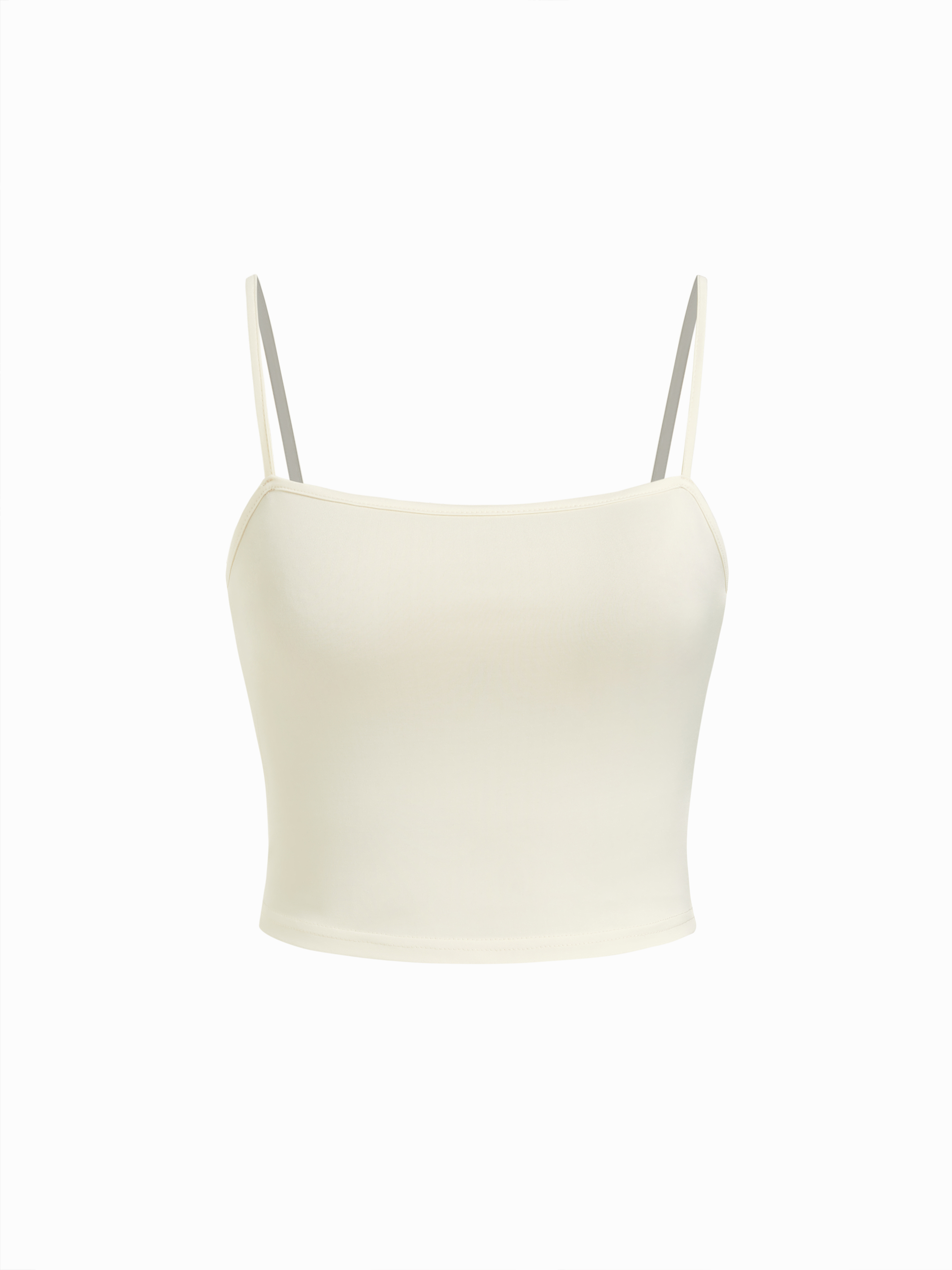 Cotton-blend Textured Asymmetrical Neck Lantern Sleeve Oversized Top & Cami Top - Beige