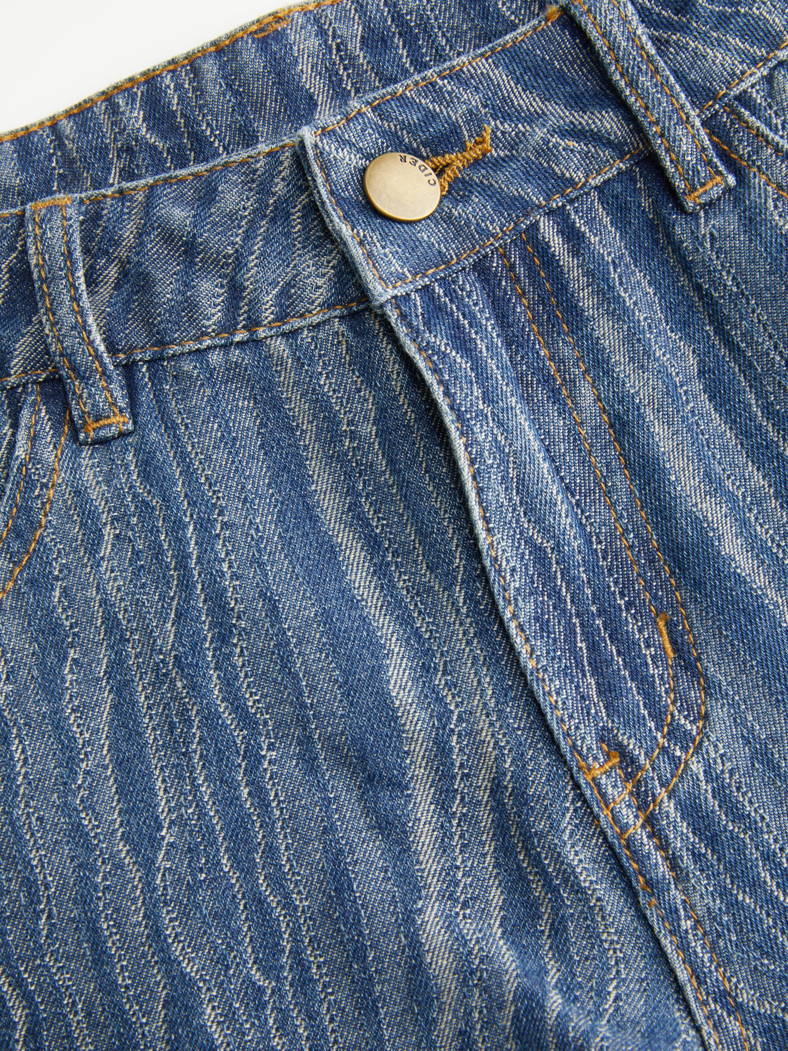 Denim Low Rise Wide Leg Jeans