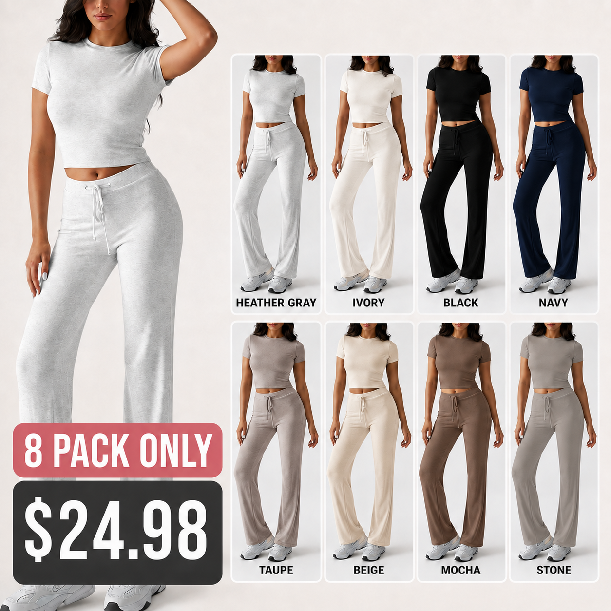 ⚡FINAL SALE⚡Women's Solid Modal Loungewear Two-Piece Pajama Set