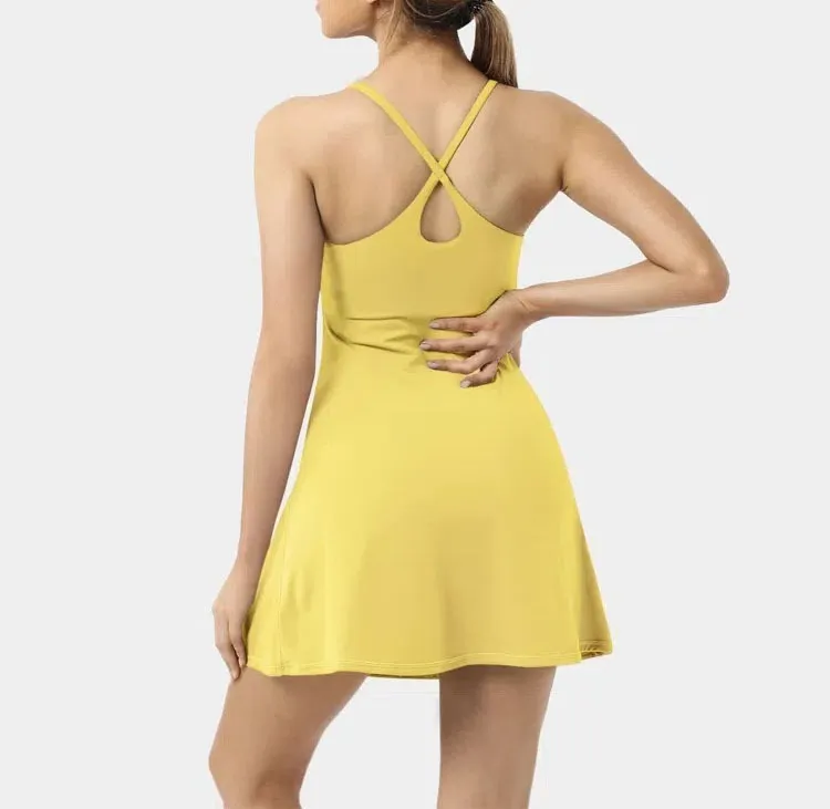 🔥Flash Sale⚡Women's Softly Zero Plush Backless Active Dress-Easy Peezy