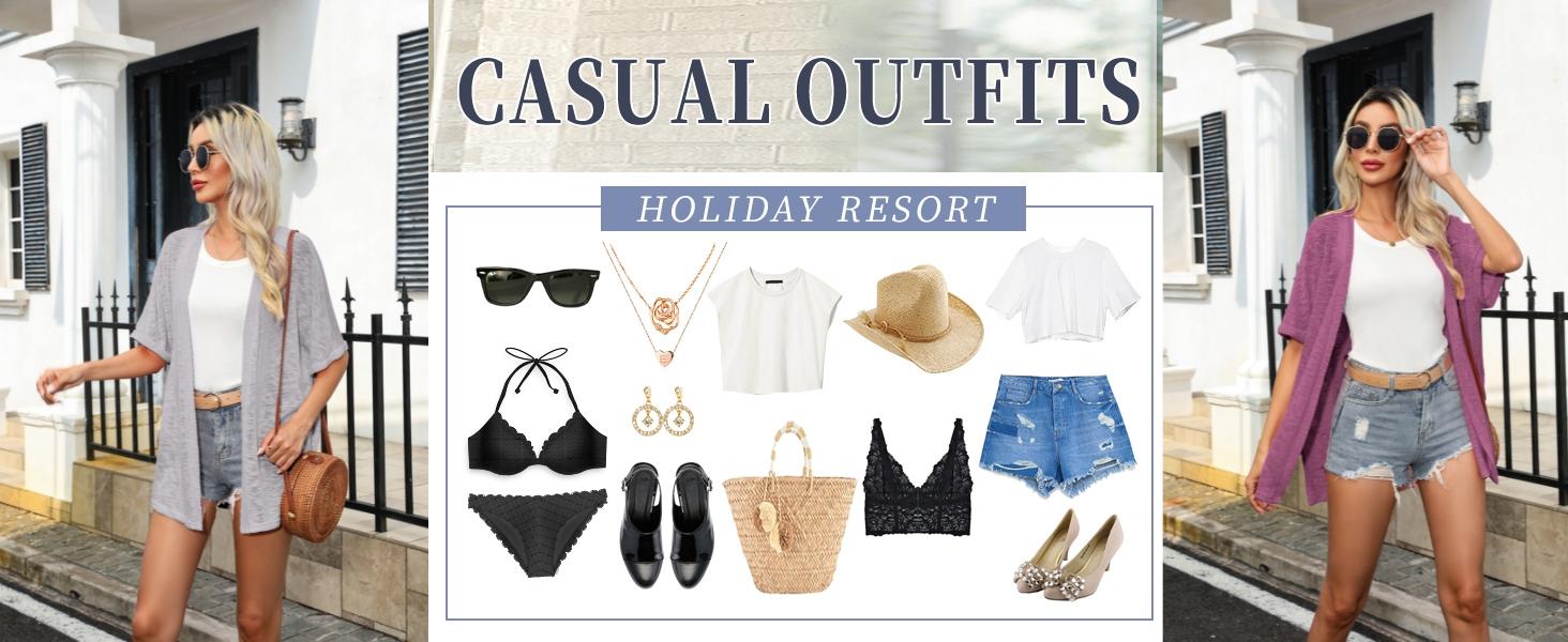 Womens Lightweight Cardigan Oversized 2026 Summer Short Sleeve Open Front Beach Coverup Vacation Outdoorfun Knitwear Comfort Casual Loose Minimalist Basic Knitting Batwing Shortsleeve Tops Womenswear